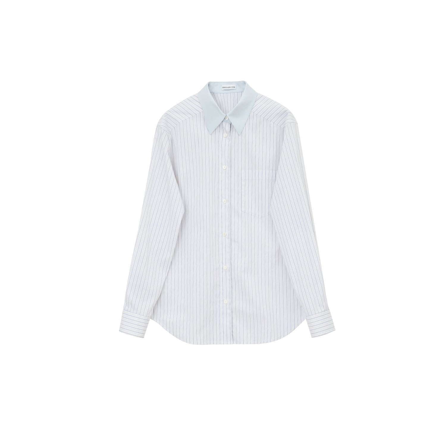 [FF×JW Ghosn Stripe] Lapel contrast classic striped shirt-6