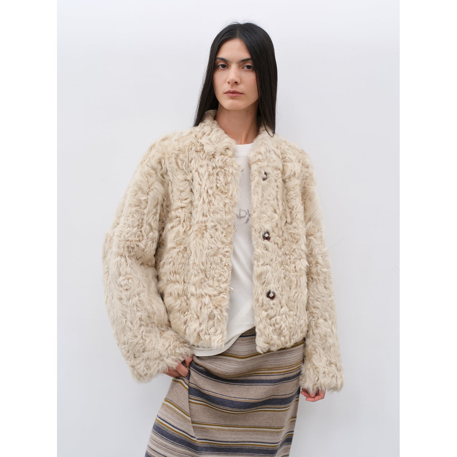 Little Bear's Thoughts New Zealand imported sheepskin coat-1