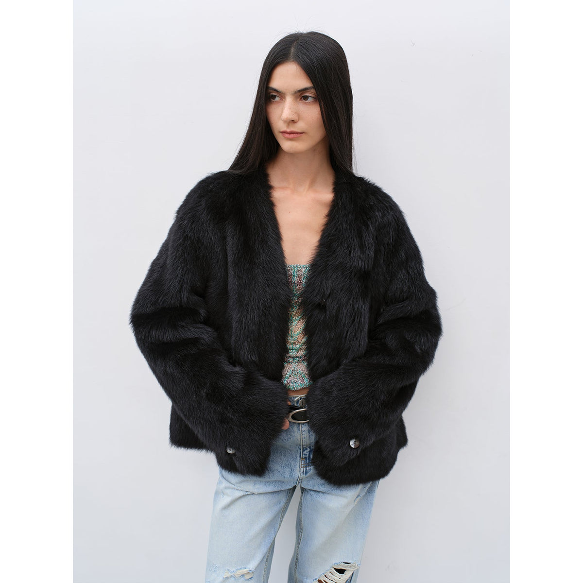 Babylon Phantom Nights Tuscan Sheepskin Pink Coat-5