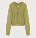"Hokkaido Weaving Love" wool blend crew neck cardigan top-5