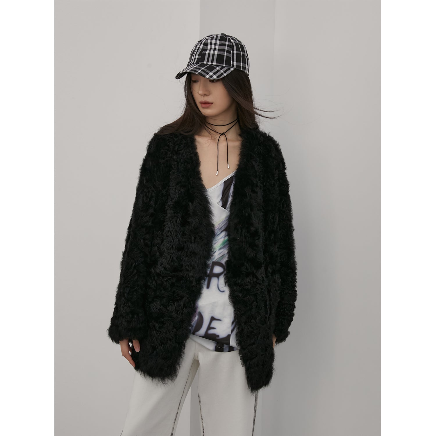 Peach Oolong Tuscan Sheepskin Coat Winter-7