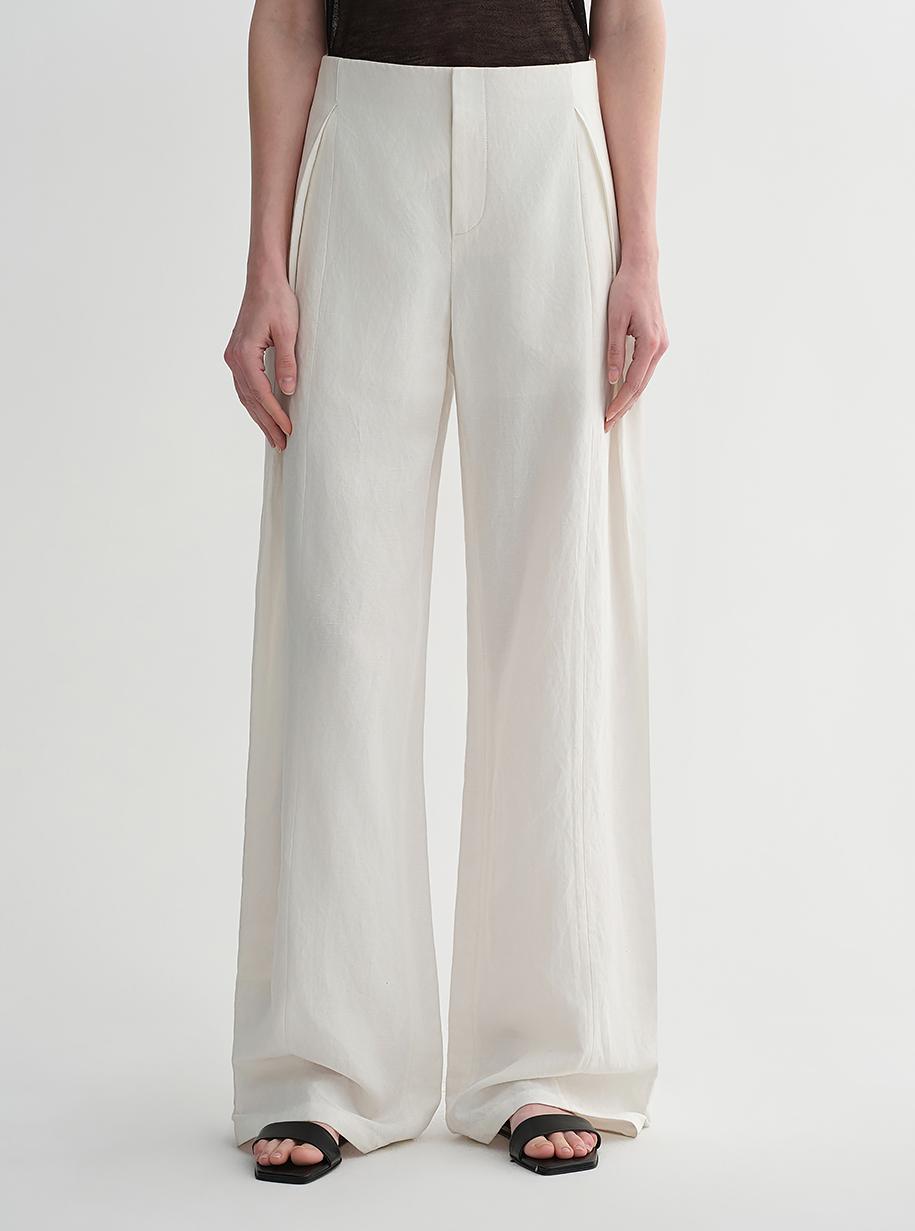 Mulberry silk linen V-neck vest summer suit for women-5