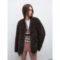 Castle Dusk Fashionable Casual V-neck Italian Tuscan Sheepskin Coat-4