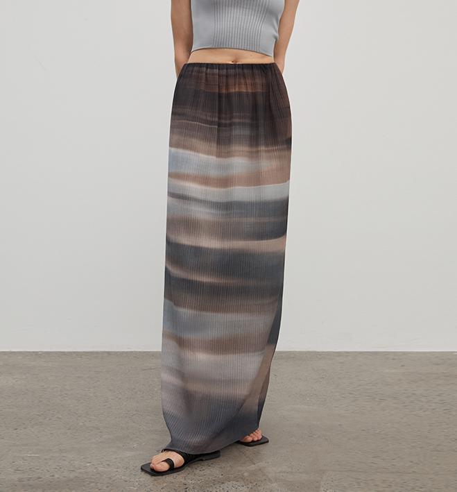 "Above the Flying Clouds" Heavy High-density Silk Luxury High-end Skirt for Women-1