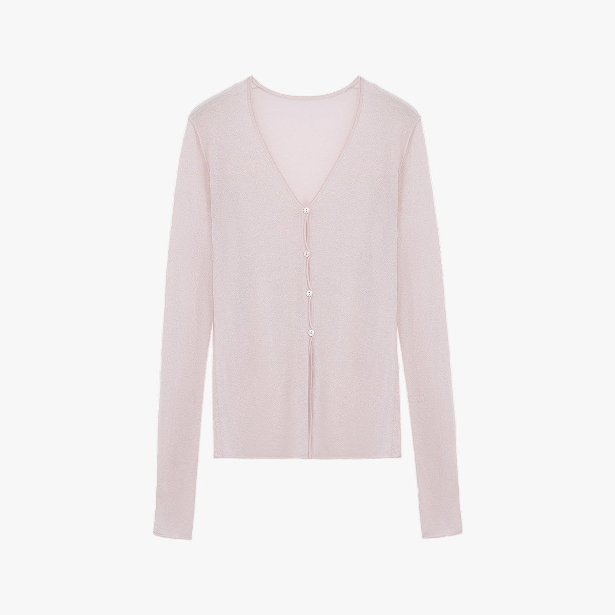 "Long Island Vacation" wool blend V-neck straight shoulder knitted cardigan spring-7