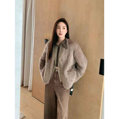 Babylon Phantom Nights Tuscan Sheepskin Pink Coat-4