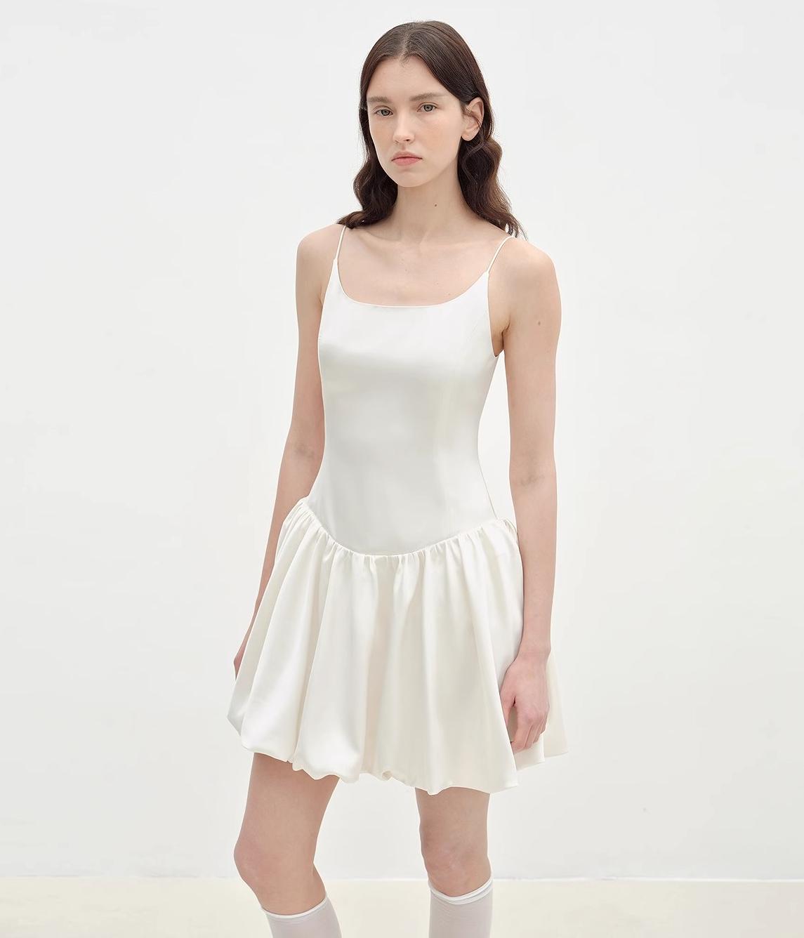 "Ballet" Acetate Satin Luxury Slip Dress-5