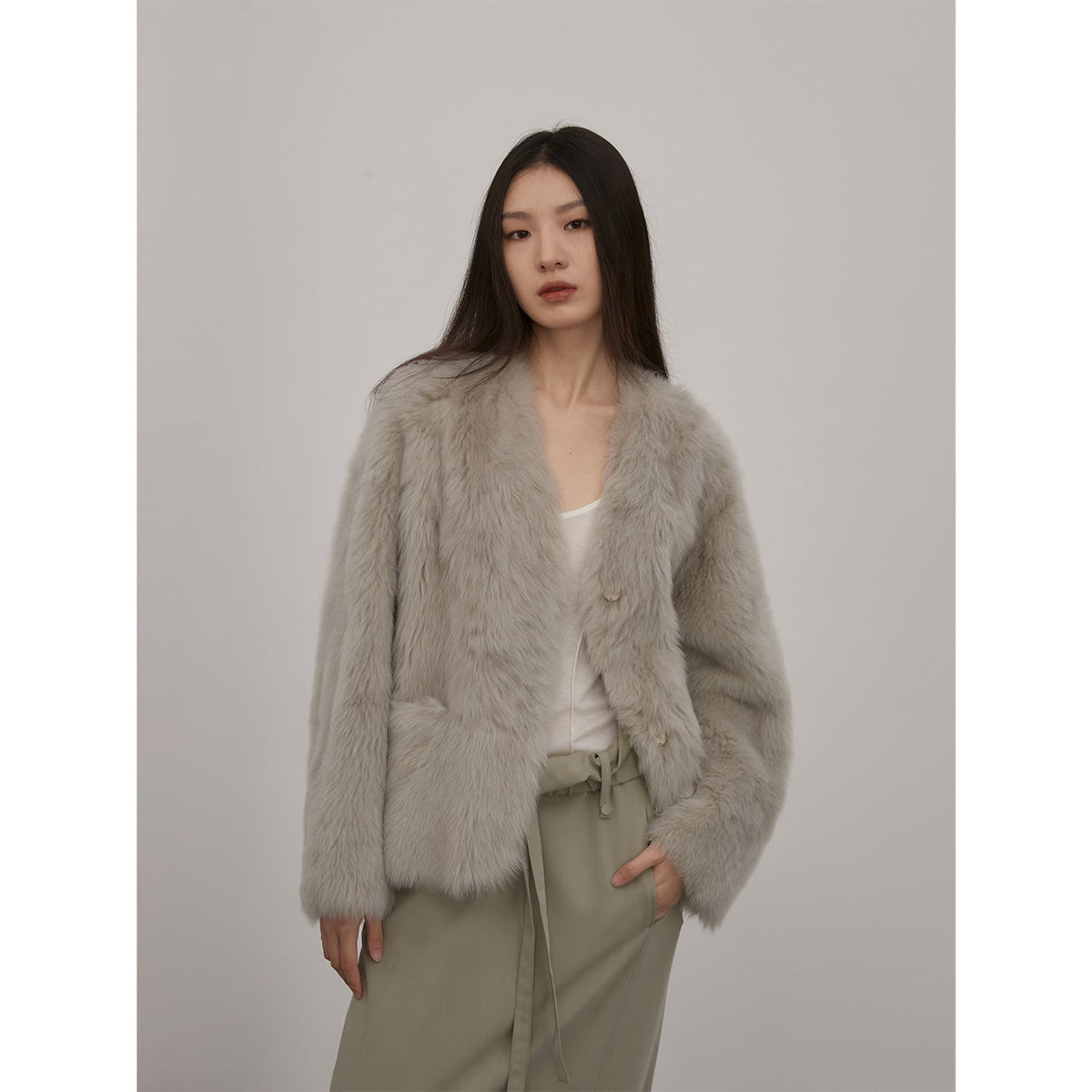 Babylon Phantom Nights Tuscan Sheepskin Pink Coat-6