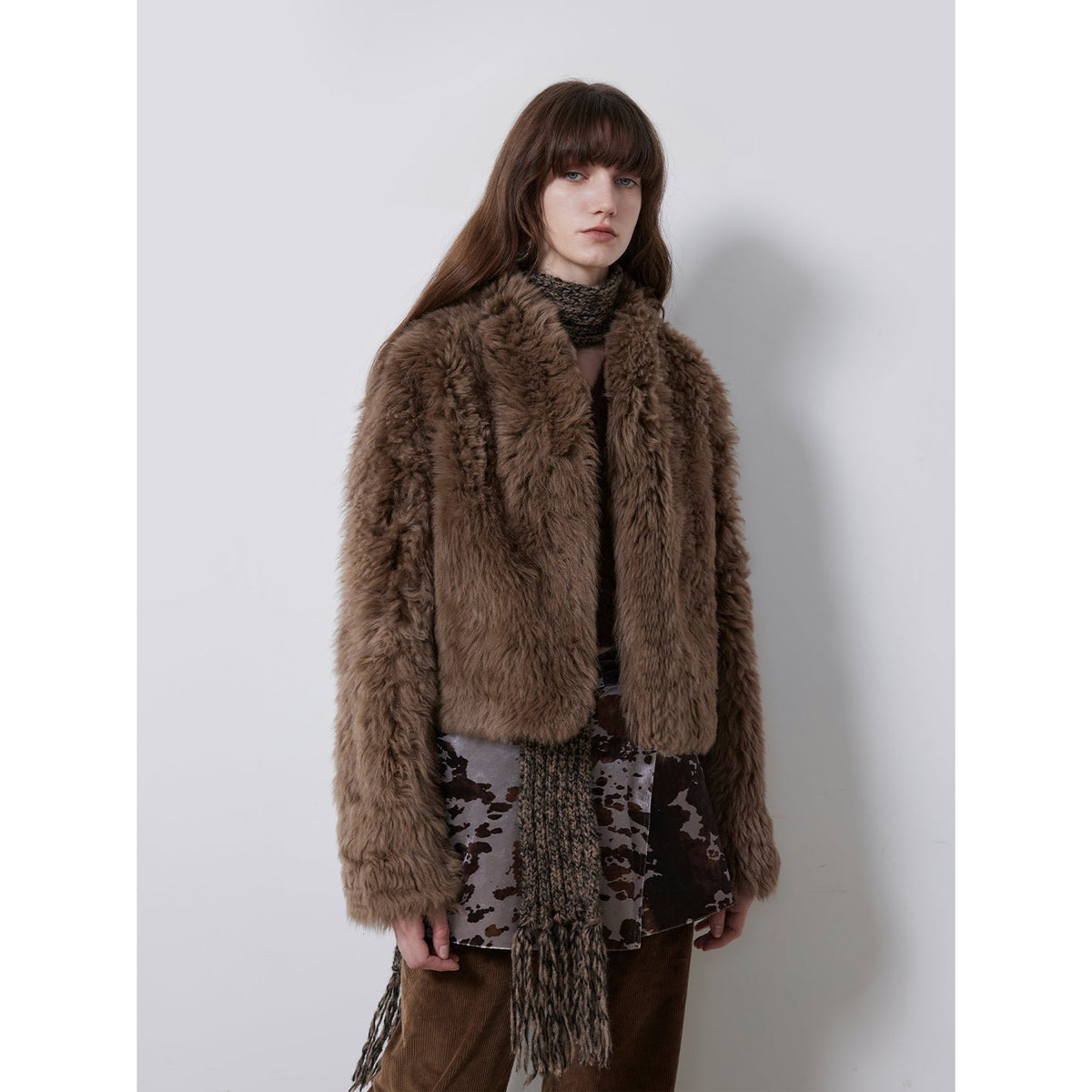Sea of Love Accompaniment Casual Stand-up Collar Tuscan Sheepskin-3