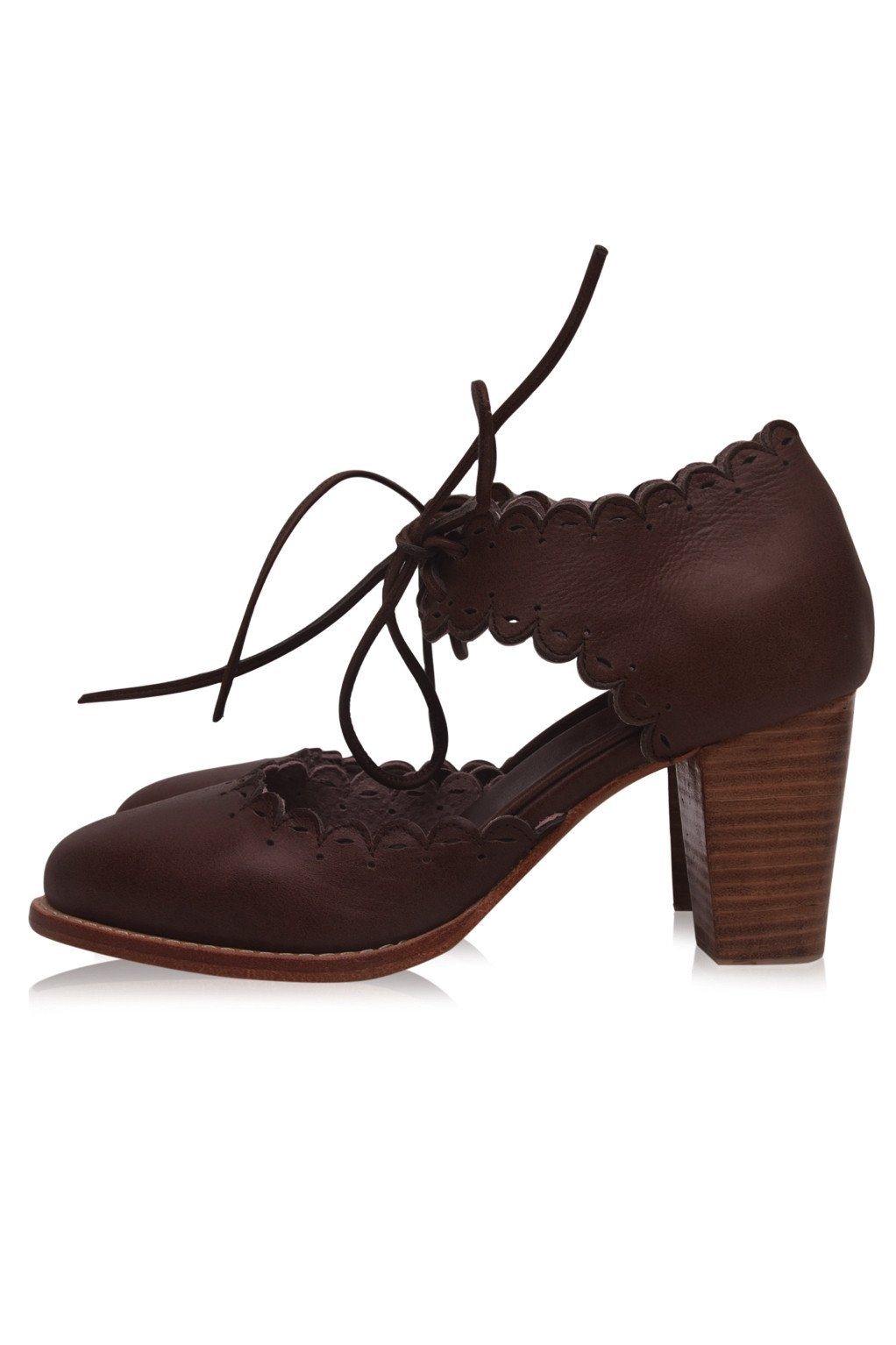 Dance Queen Scalloped Leather Heels-6