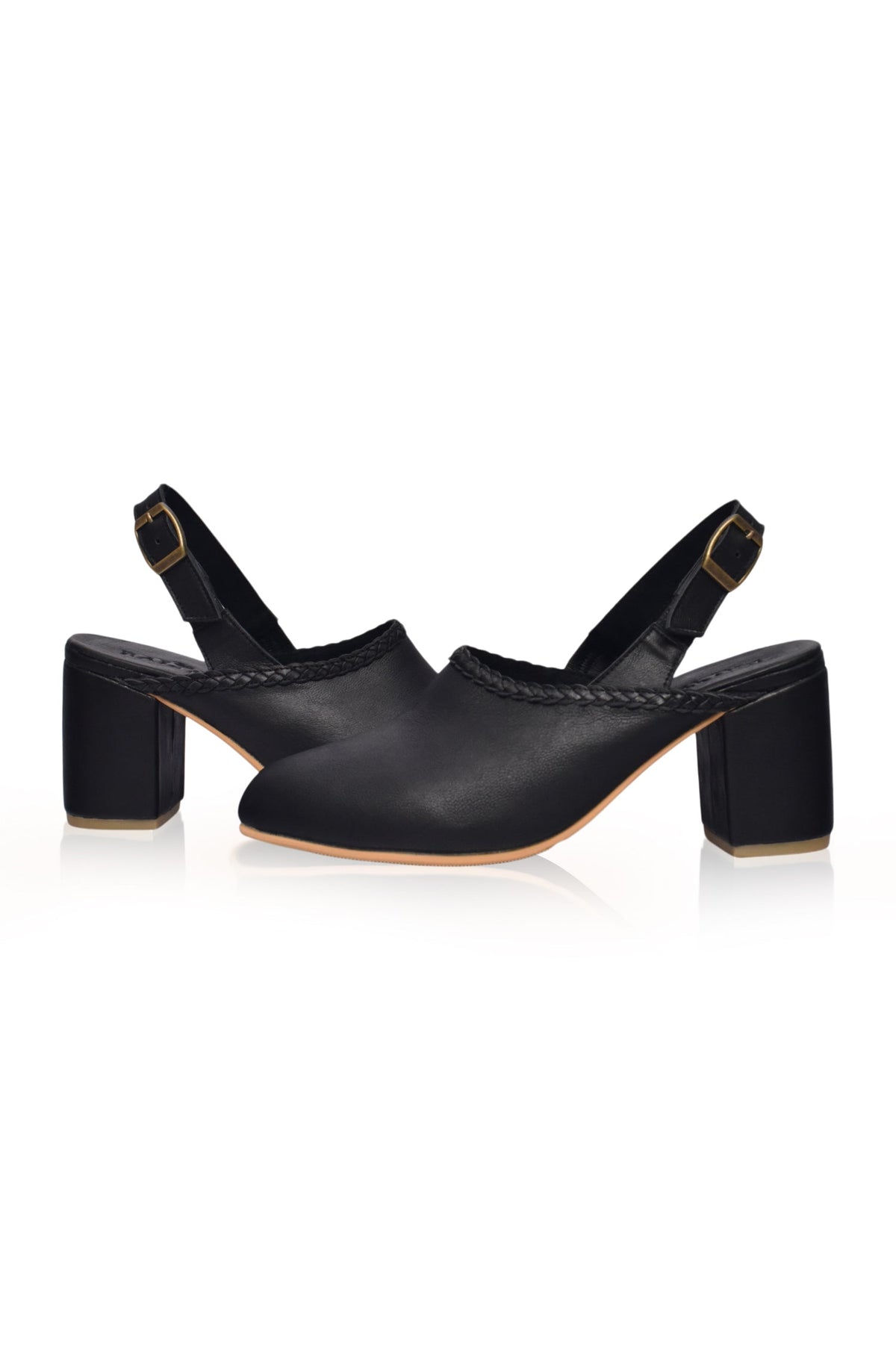 Savage Leather Slingback Heels-3