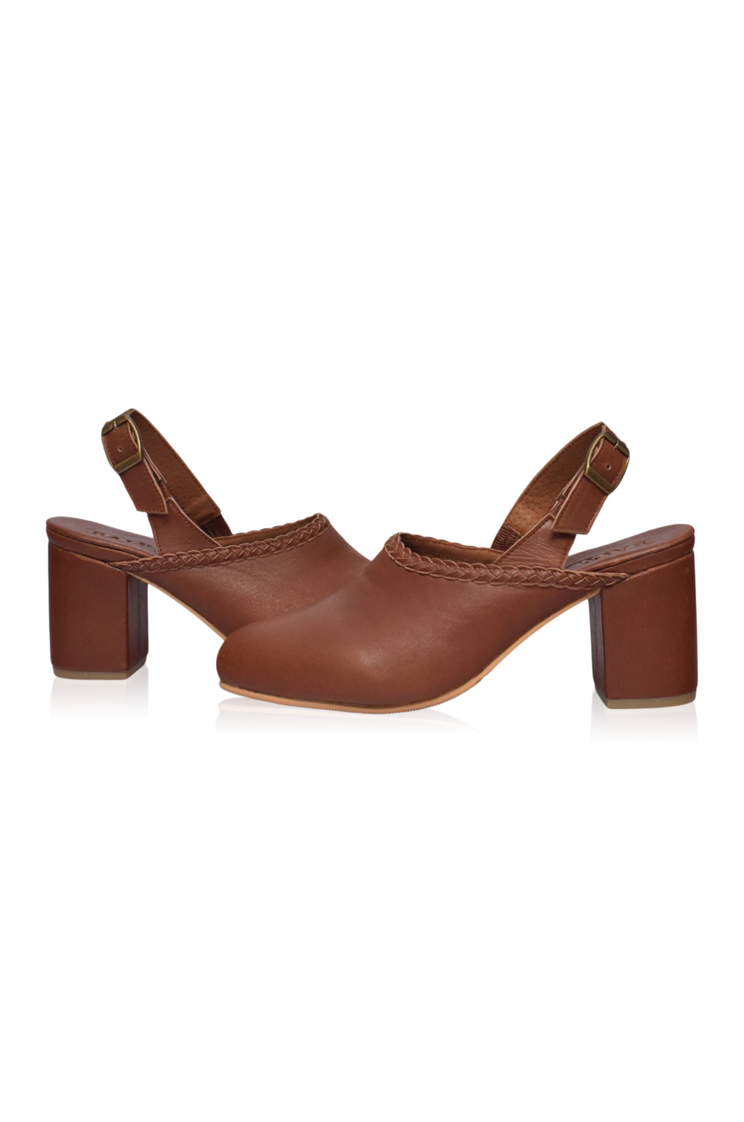 Savage Leather Slingback Heels-3