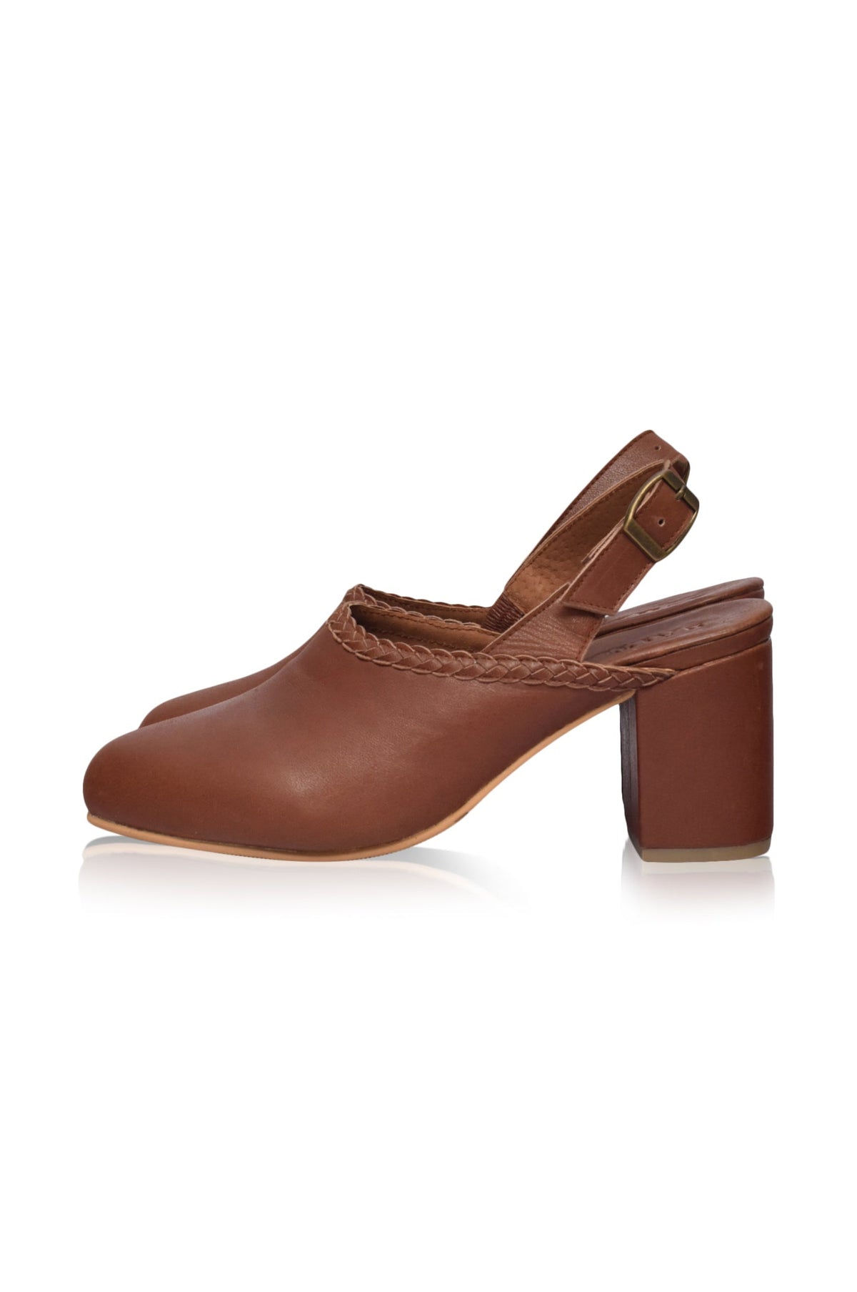 Savage Leather Slingback Heels-1