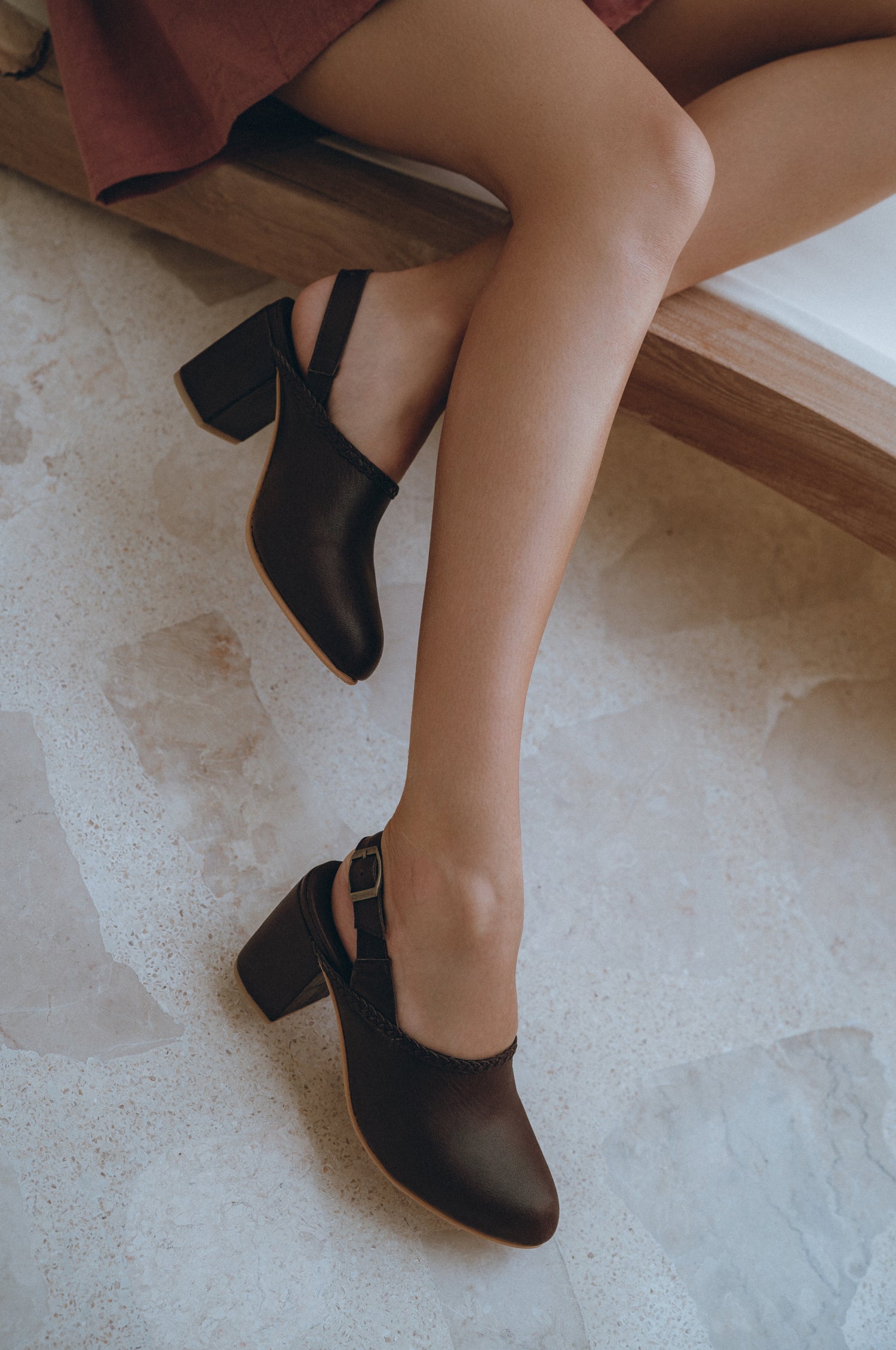 Savage Leather Slingback Heels-0