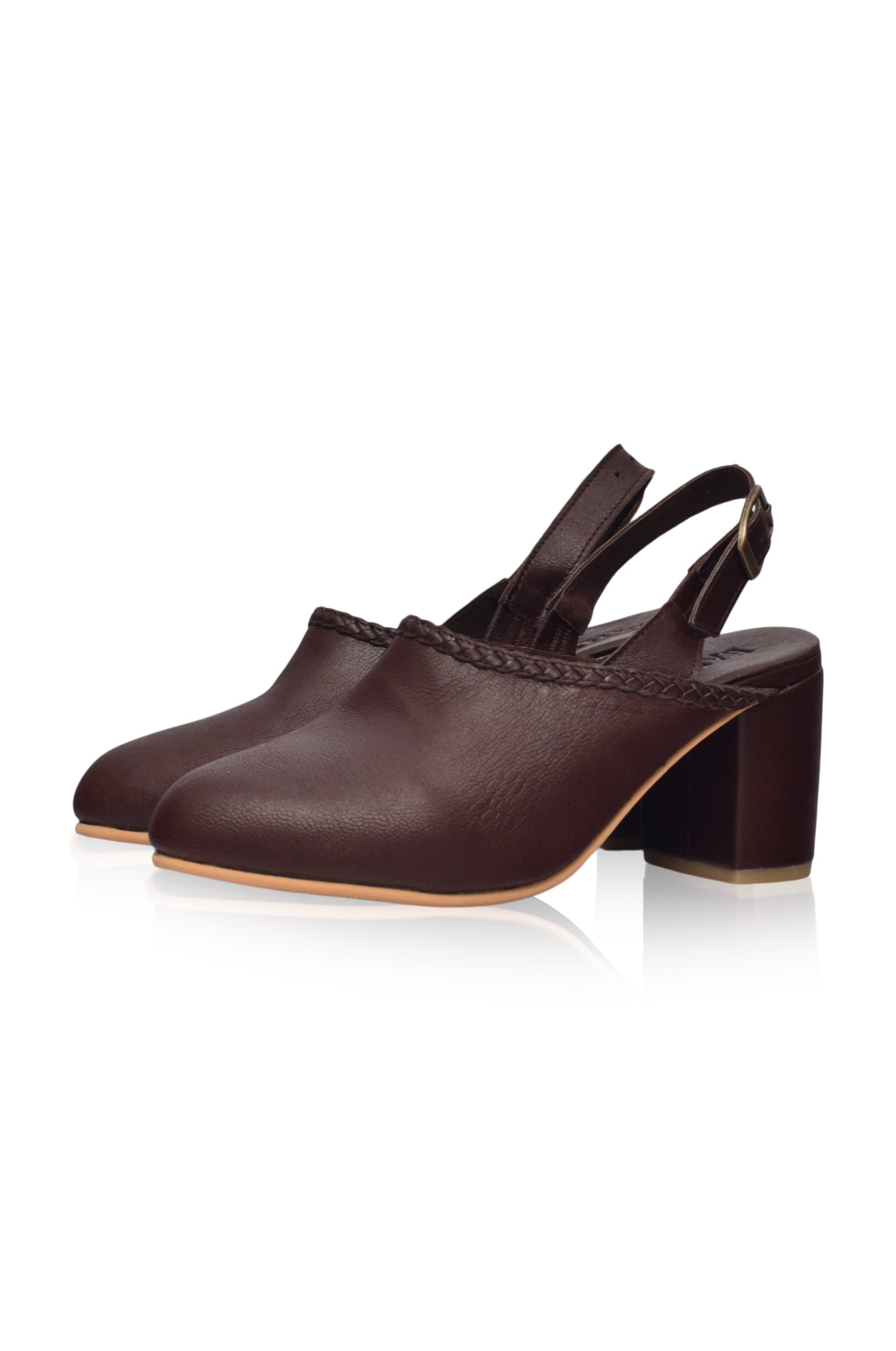 Savage Leather Slingback Heels-2