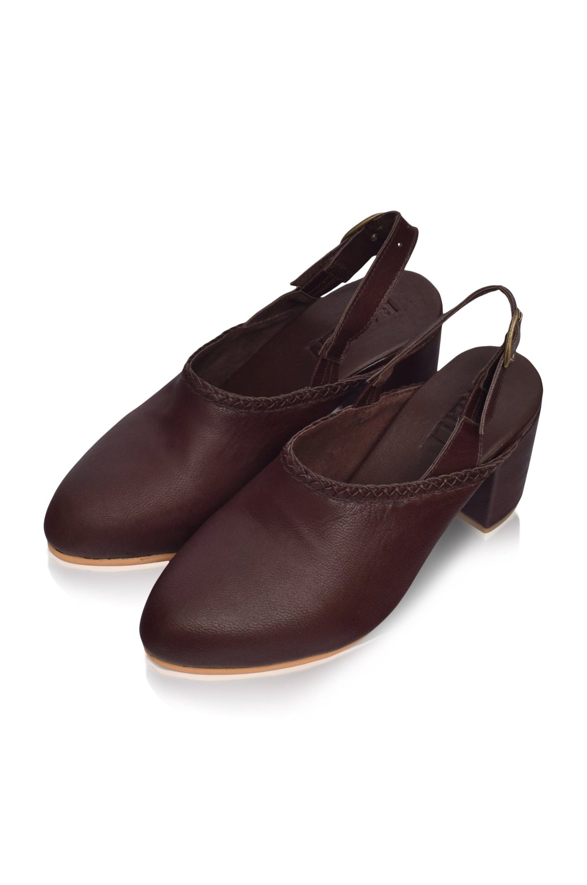Savage Leather Slingback Heels-3