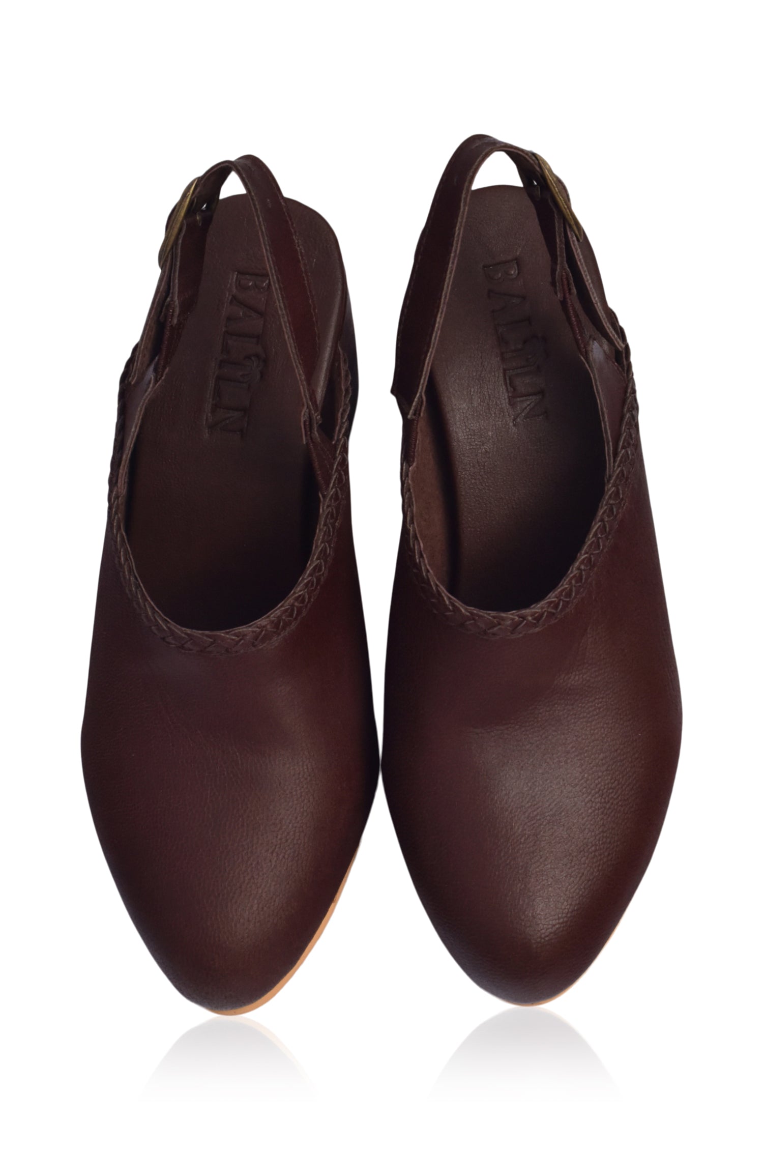Savage Leather Slingback Heels-4