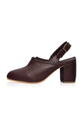 Savage Leather Slingback Heels-1