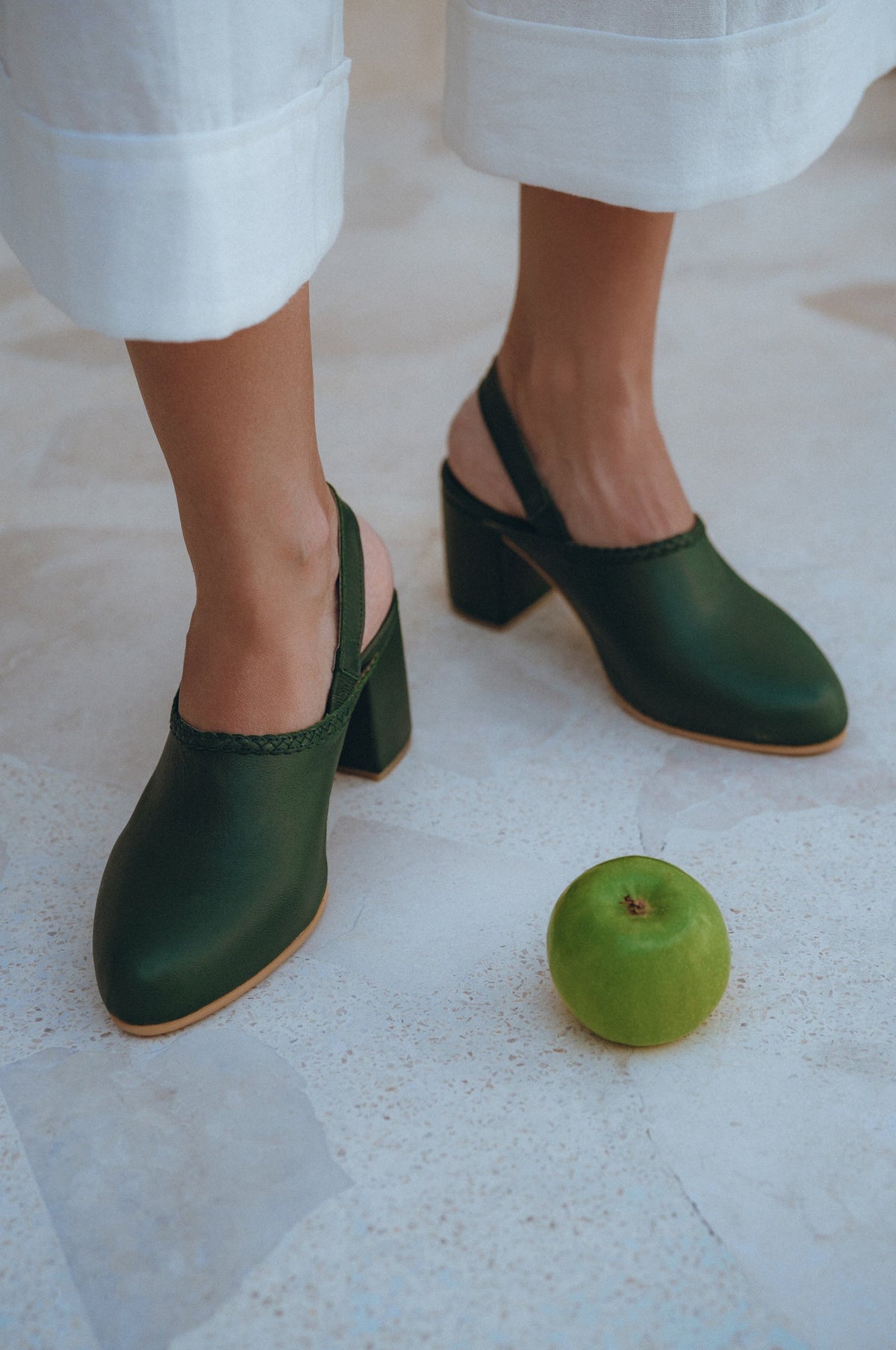 Savage Leather Slingback Heels-4