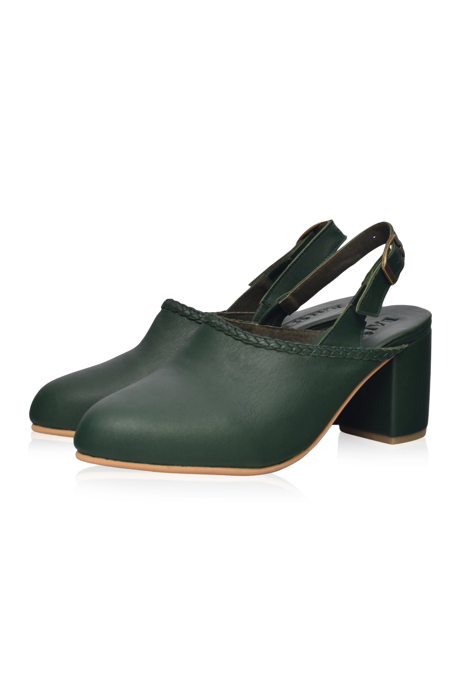Savage Leather Slingback Heels-2