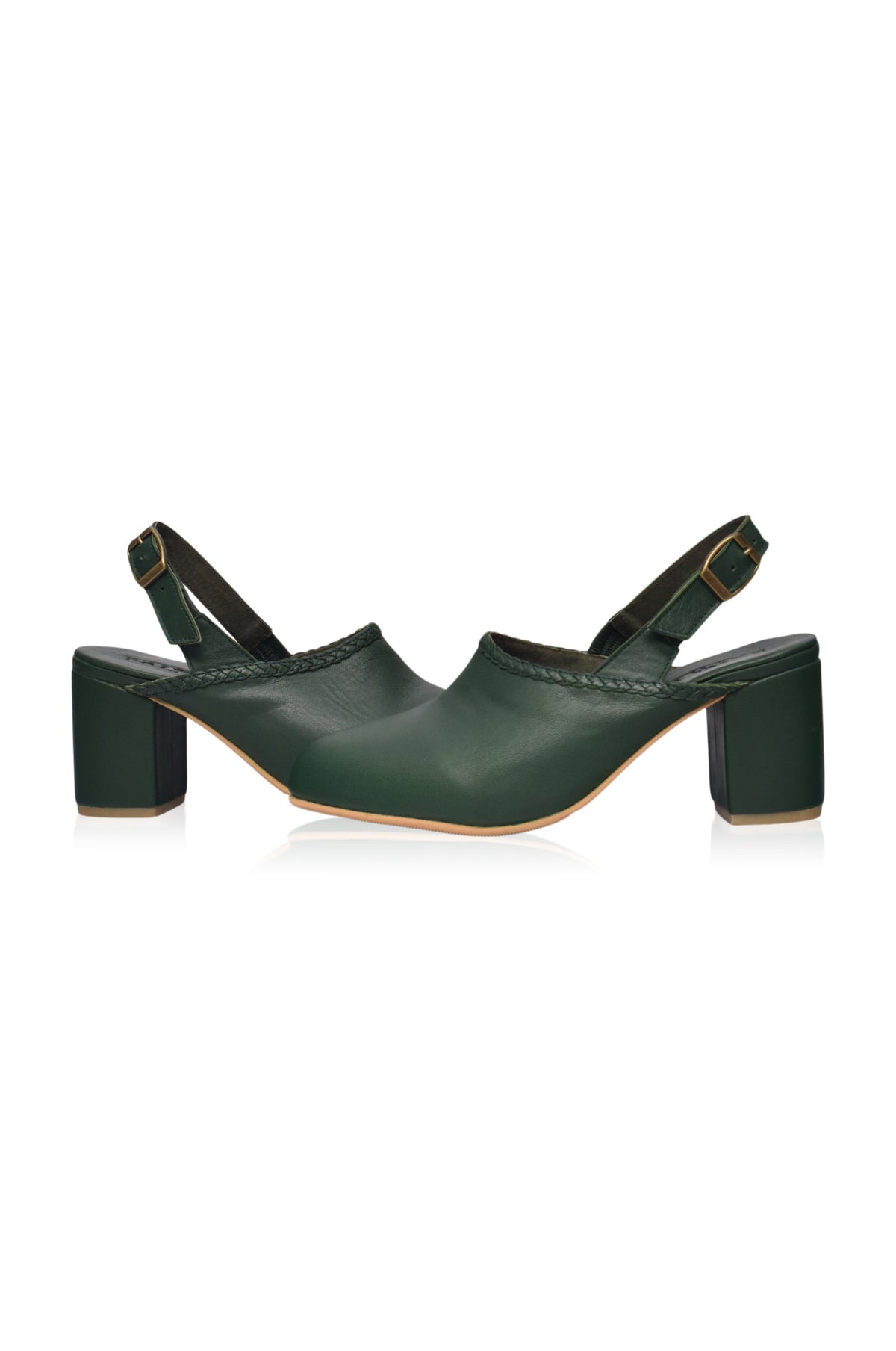 Savage Leather Slingback Heels-3