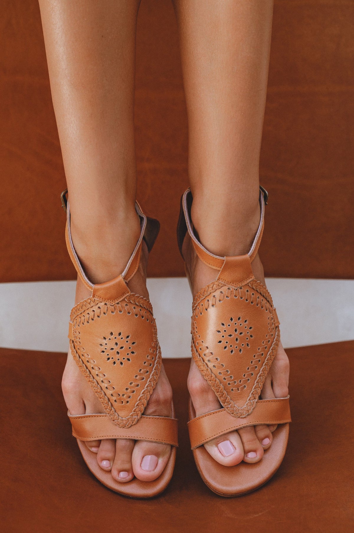 Savannah Braided Leather Sandals-0