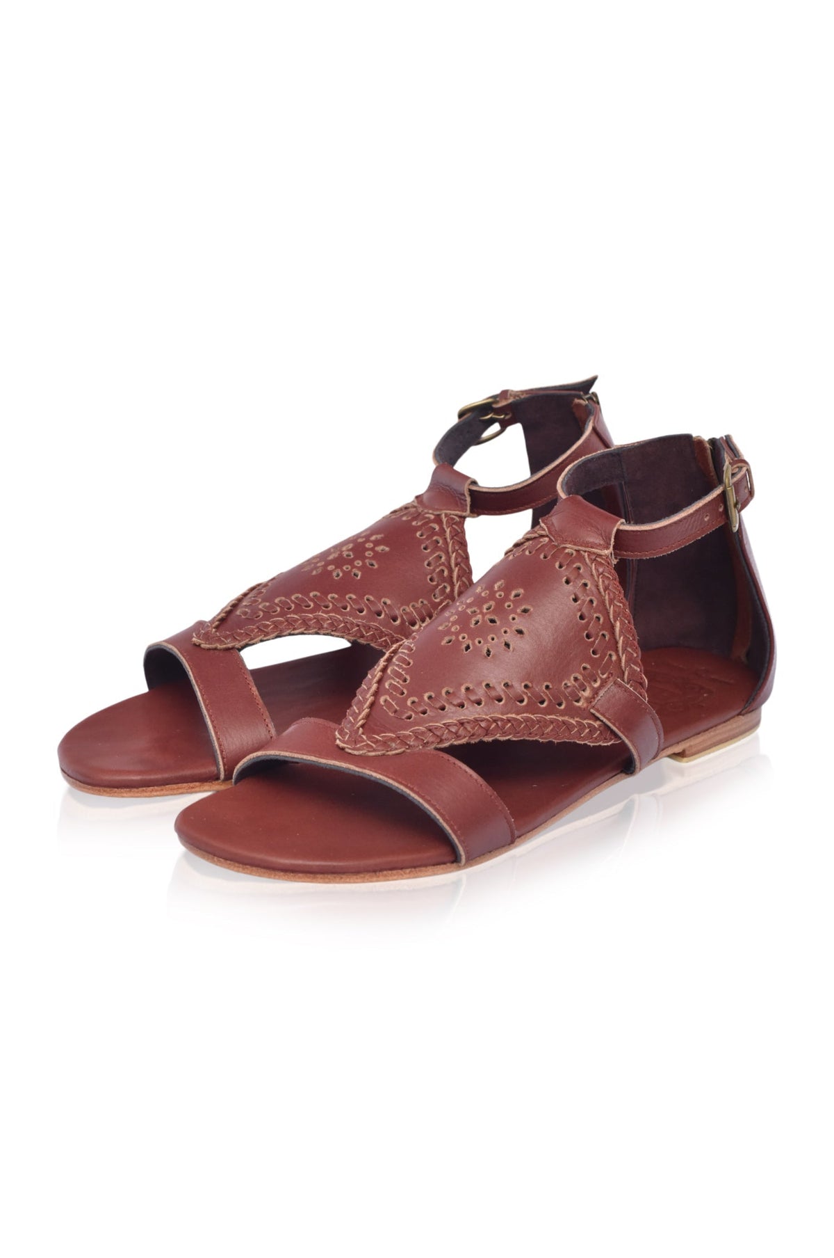 Savannah Braided Leather Sandals-3
