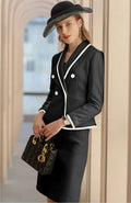 The Chelsea Contrast Trim Skirt Suit-0