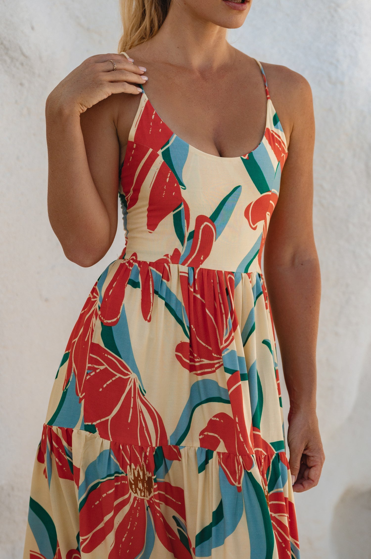 Sea Dreamer Strappy Midi Dress-1
