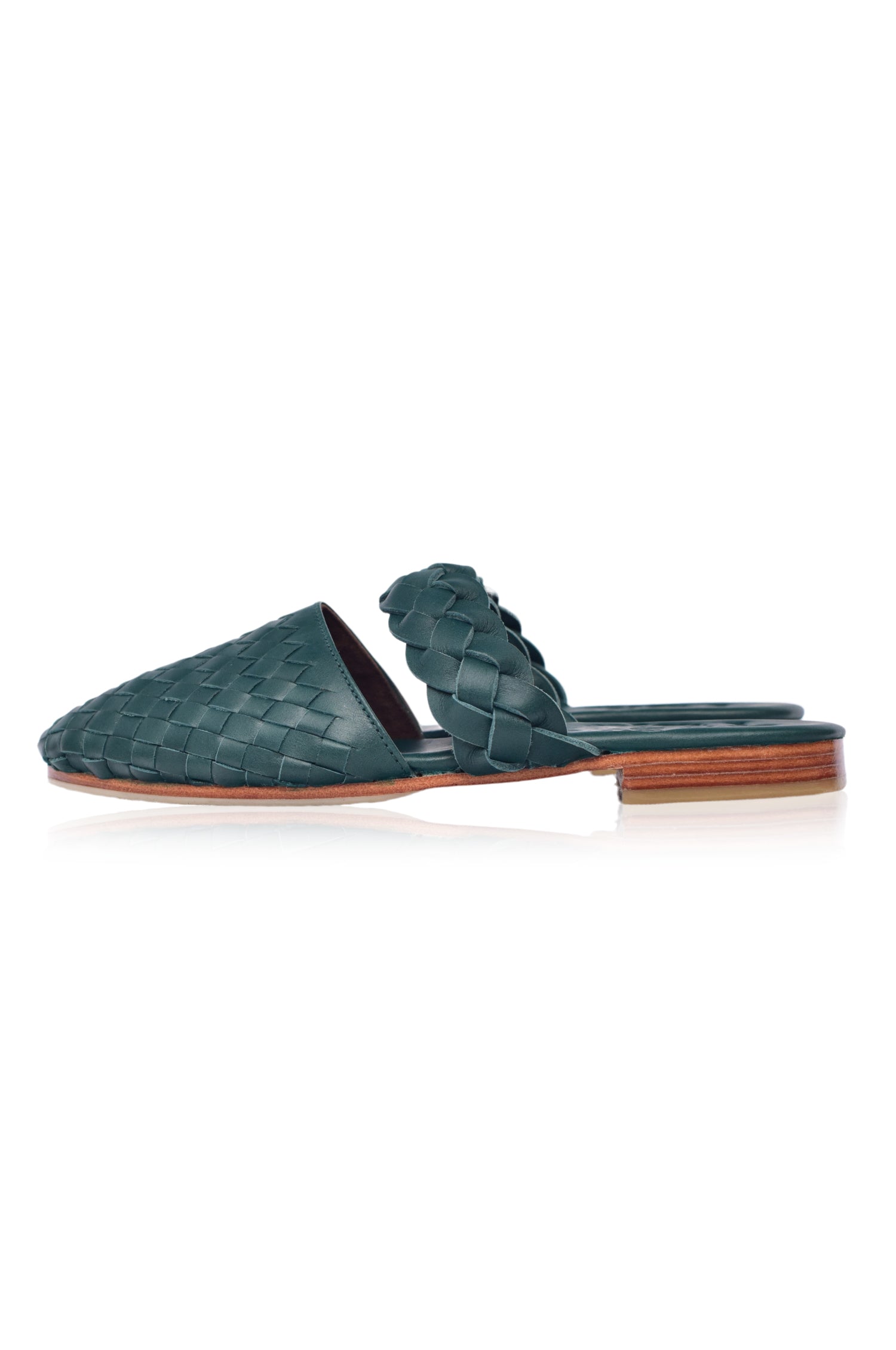 Sea Escape Woven Leather Slide Sandals-3