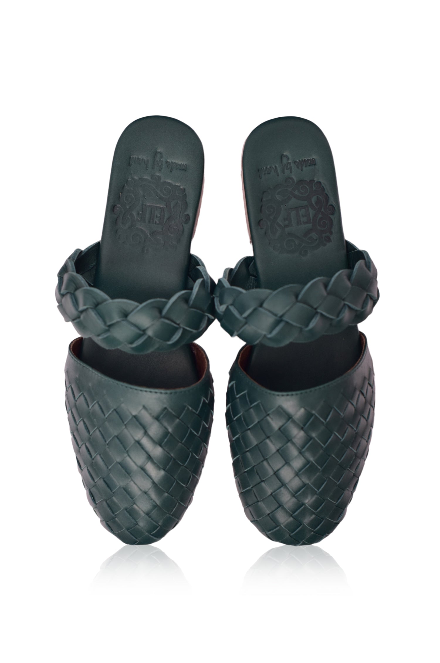 Sea Escape Woven Leather Slide Sandals-2