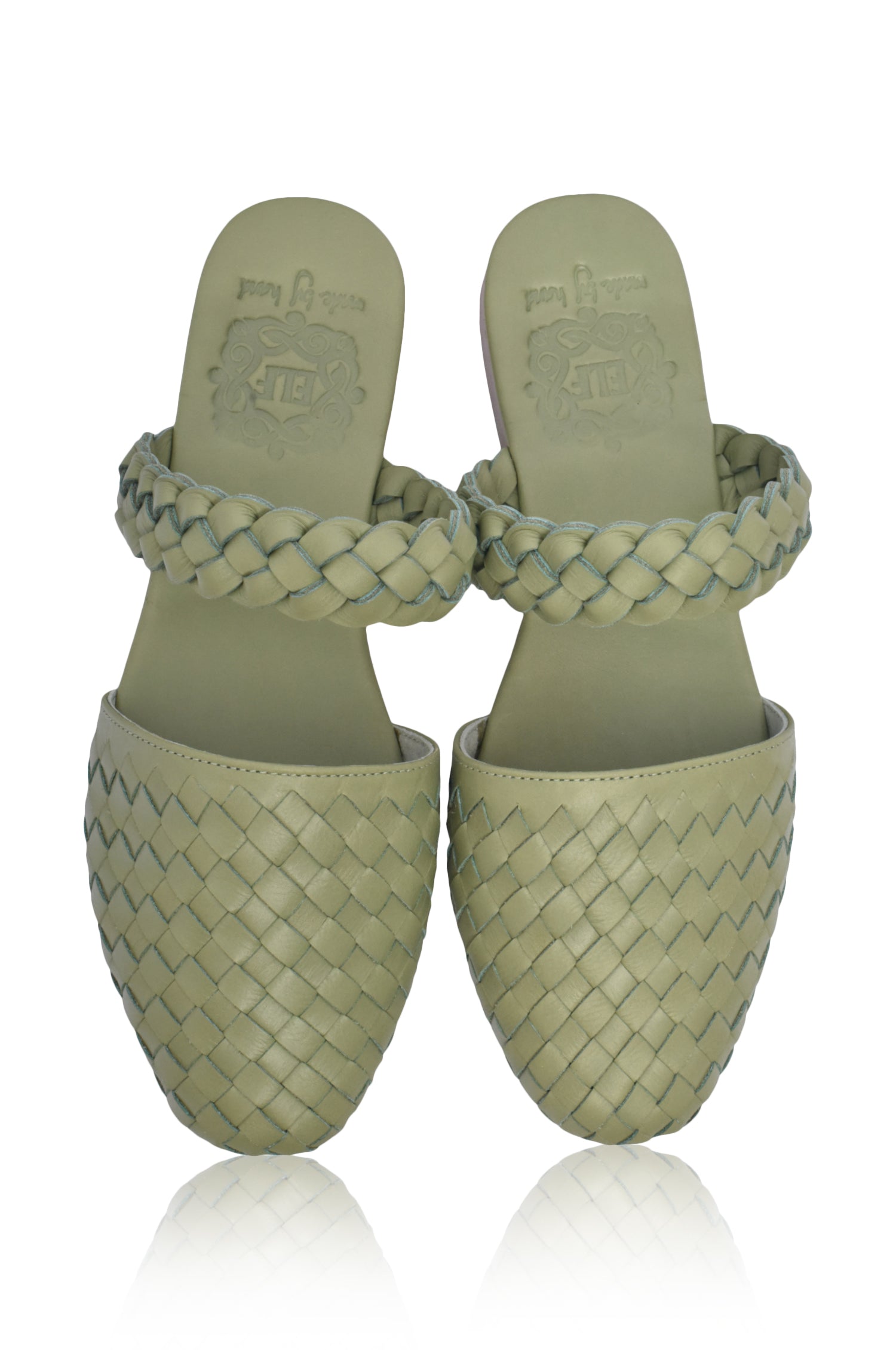 Sea Escape Woven Leather Slide Sandals-1