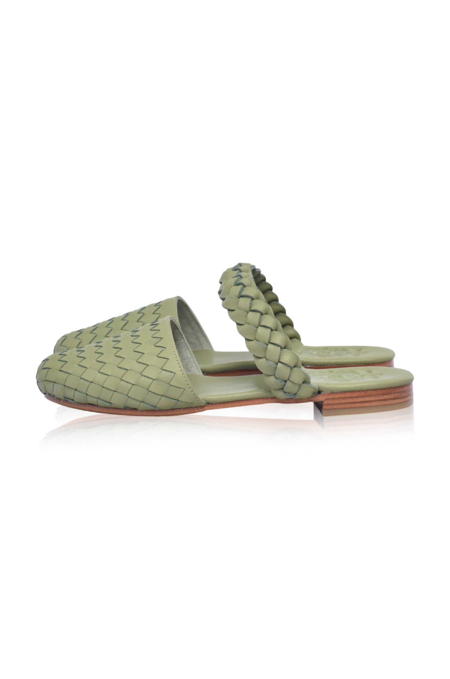 Sea Escape Woven Leather Slide Sandals-3