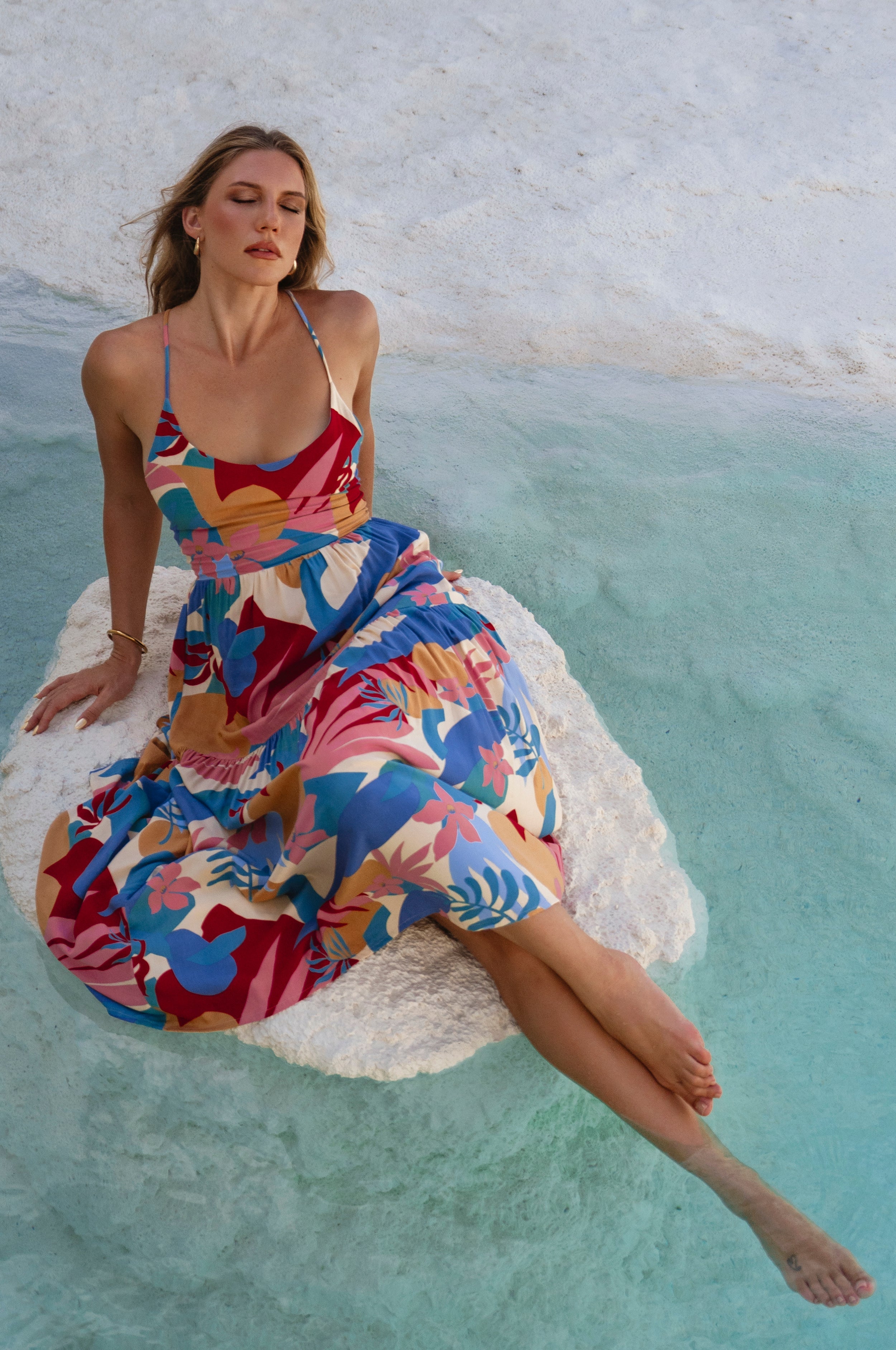 Sea Dreamer Strappy Midi Dress-3