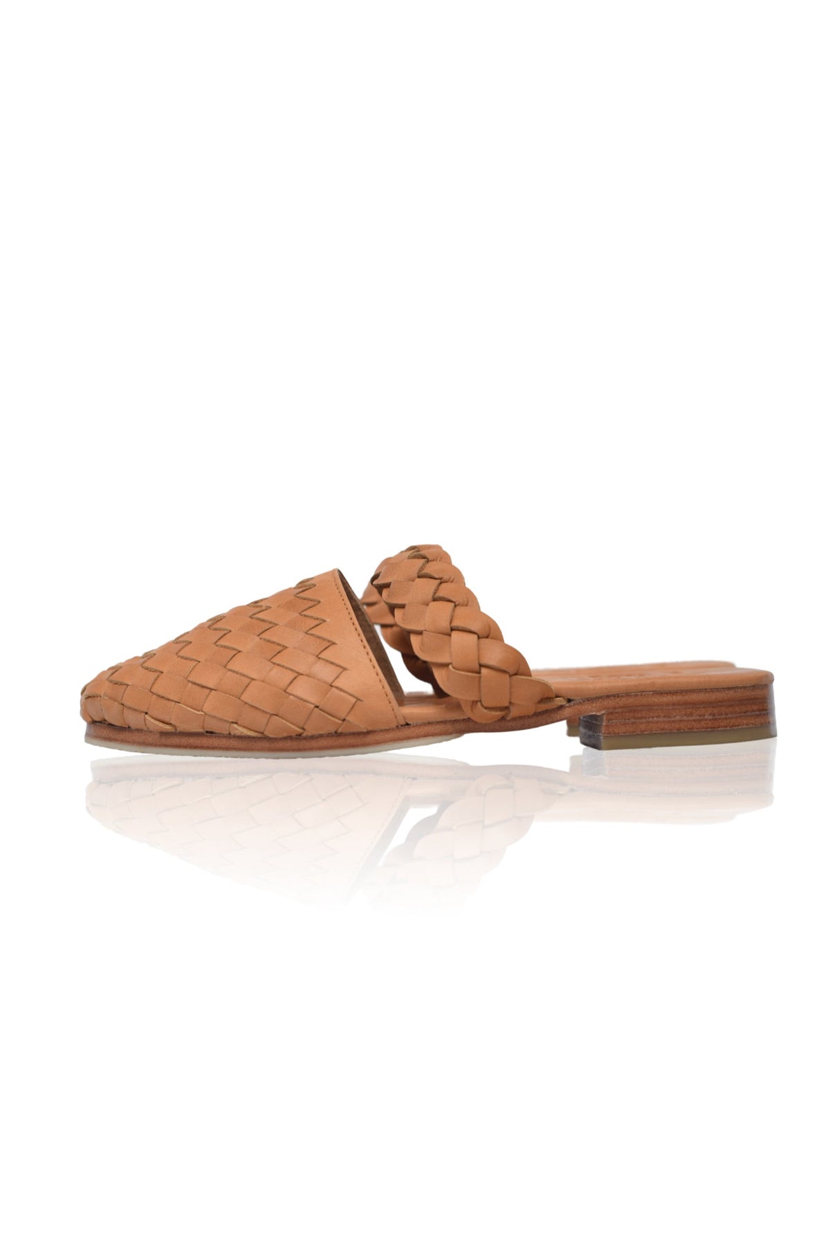 Sea Escape Woven Leather Slide Sandals-2