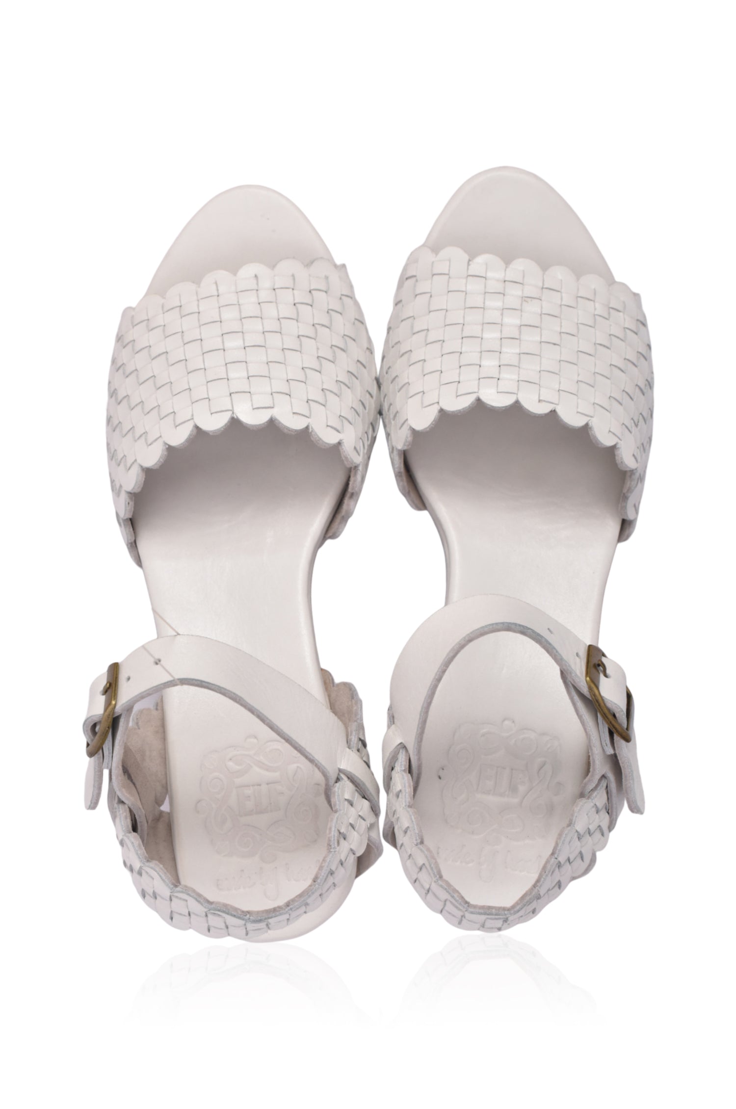 Sicily Woven Wooden Heel Leather Sandals-3