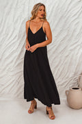 Silky Wind Strappy Maxi Dress-0