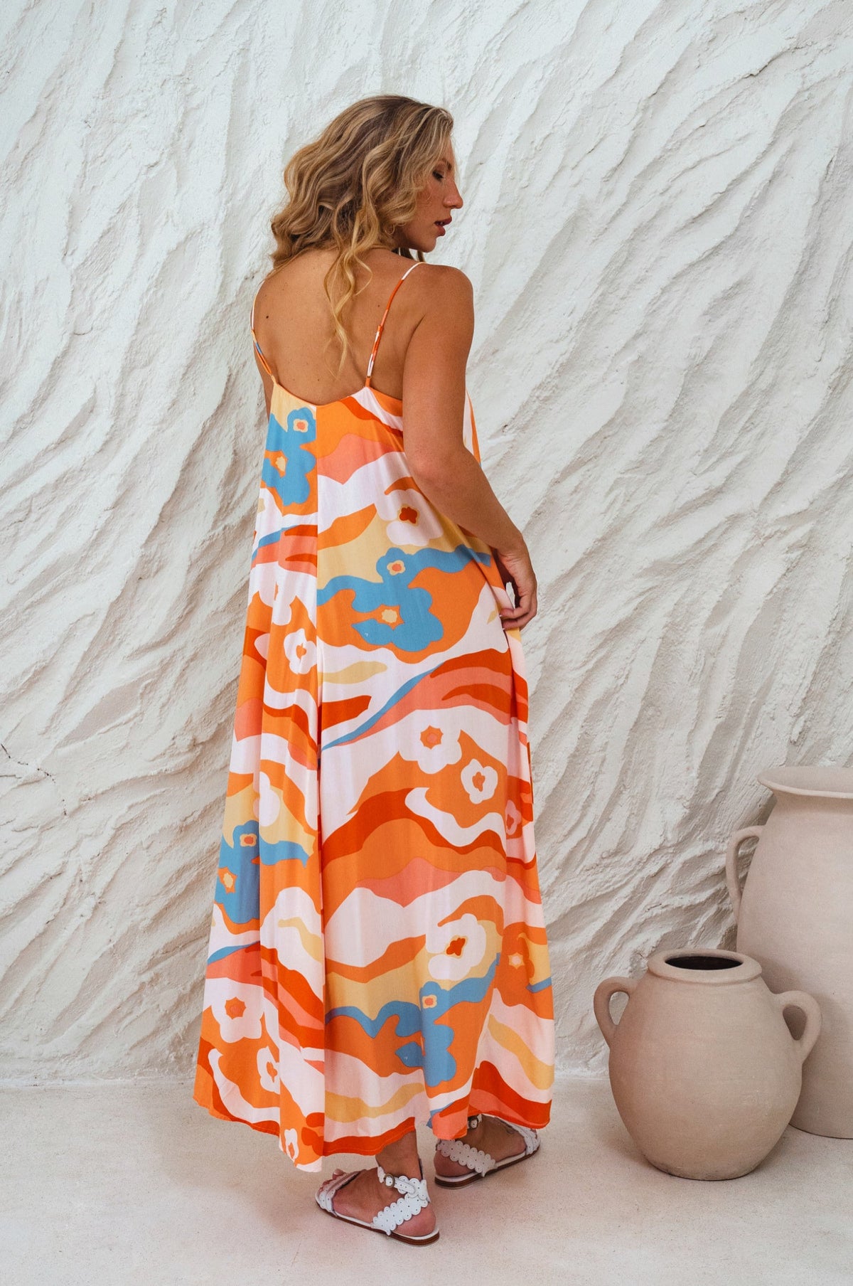 Silky Wind Strappy Maxi Dress-4
