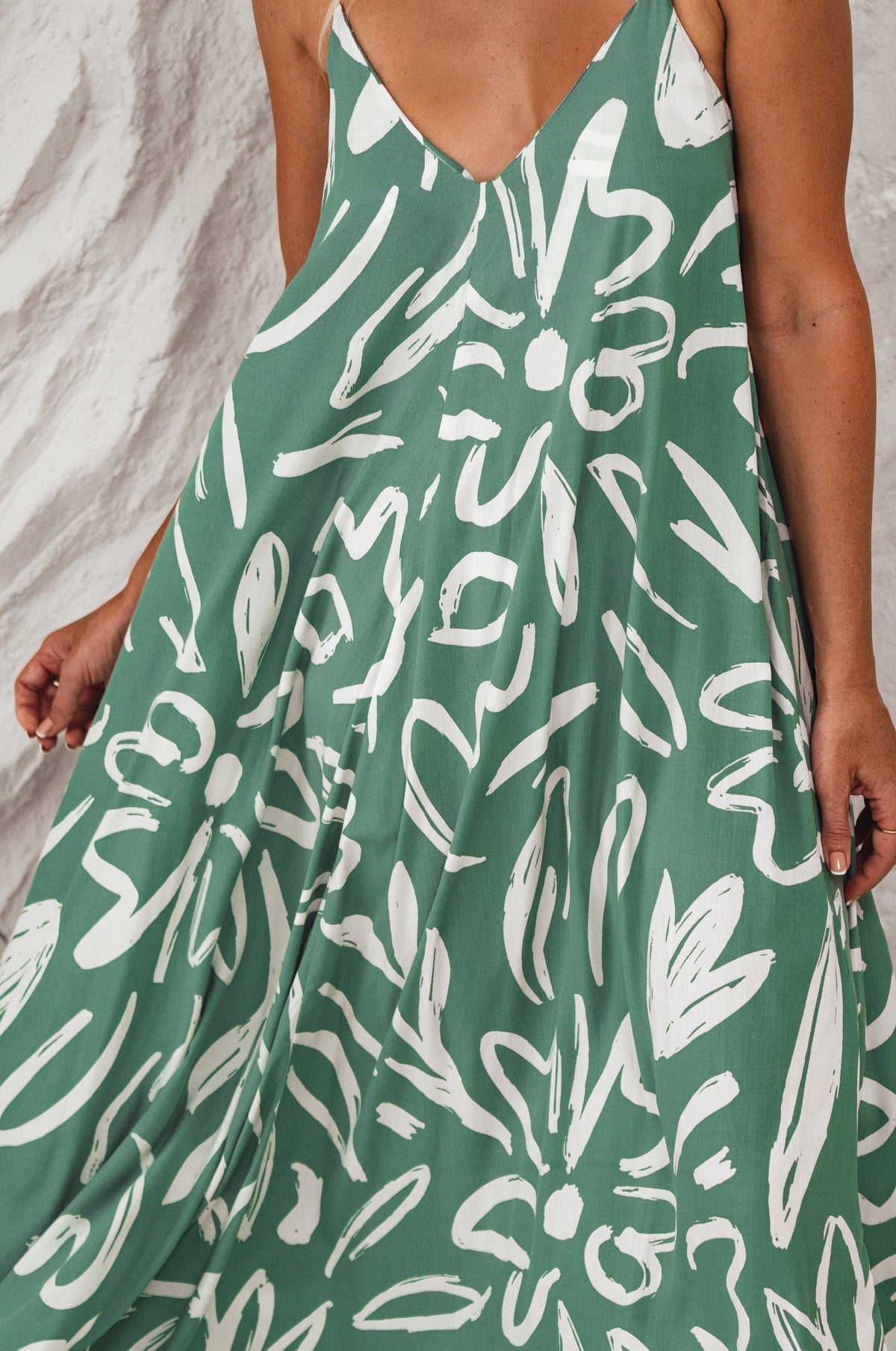 Silky Wind Strappy Maxi Dress-1