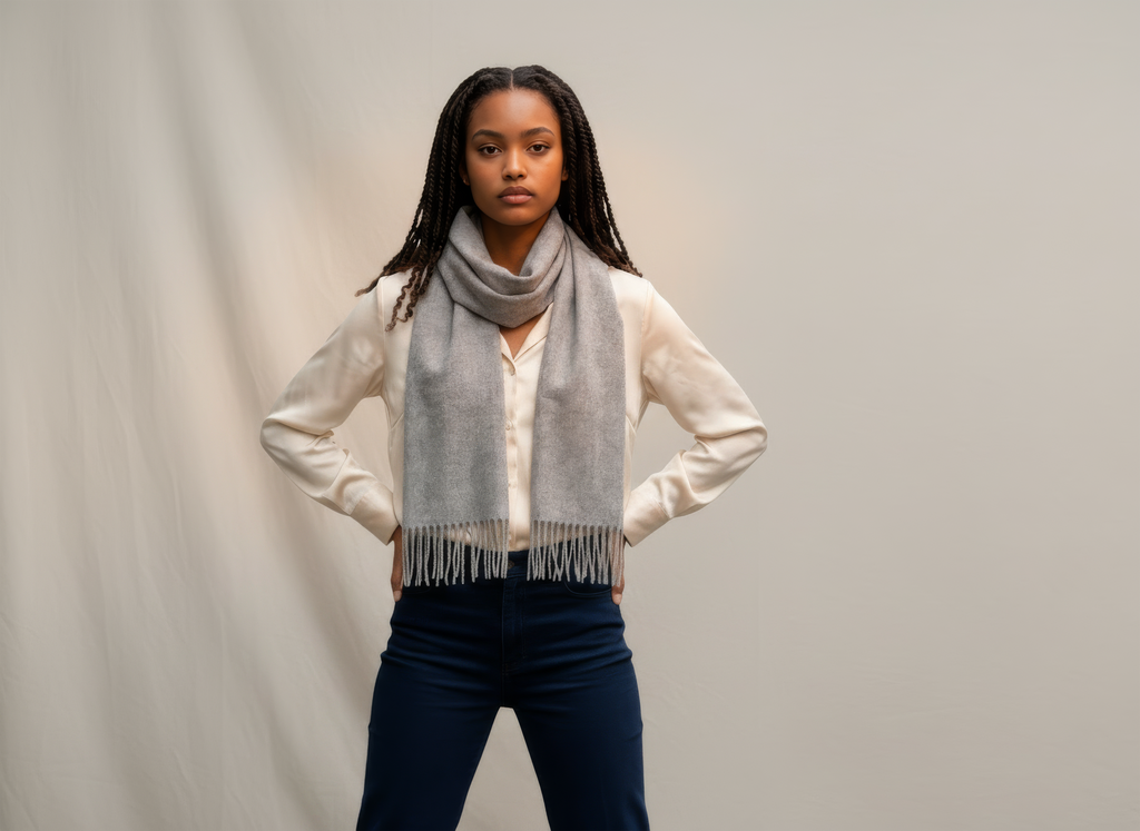 Silver Merino Scarf-2