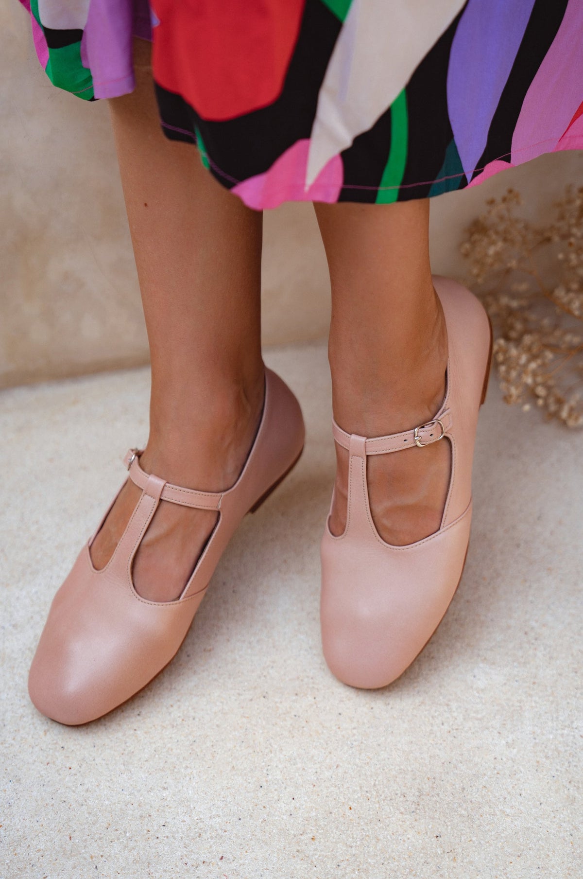 Simplicity Round Toe T-Strap Flats-0