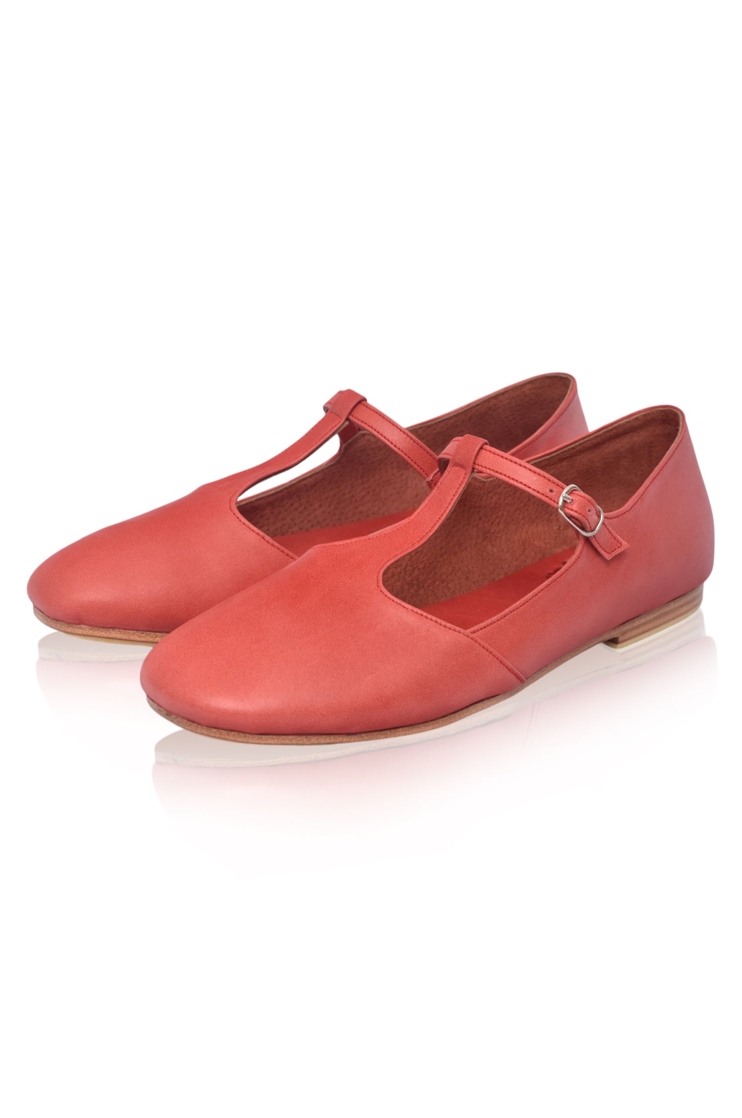 Simplicity Round Toe T-Strap Flats-2