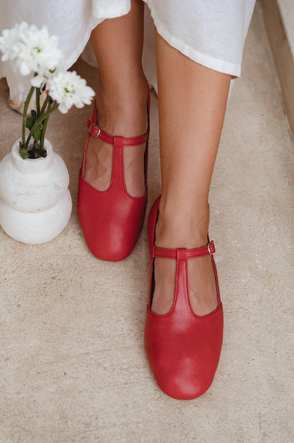 Simplicity Round Toe T-Strap Flats-0