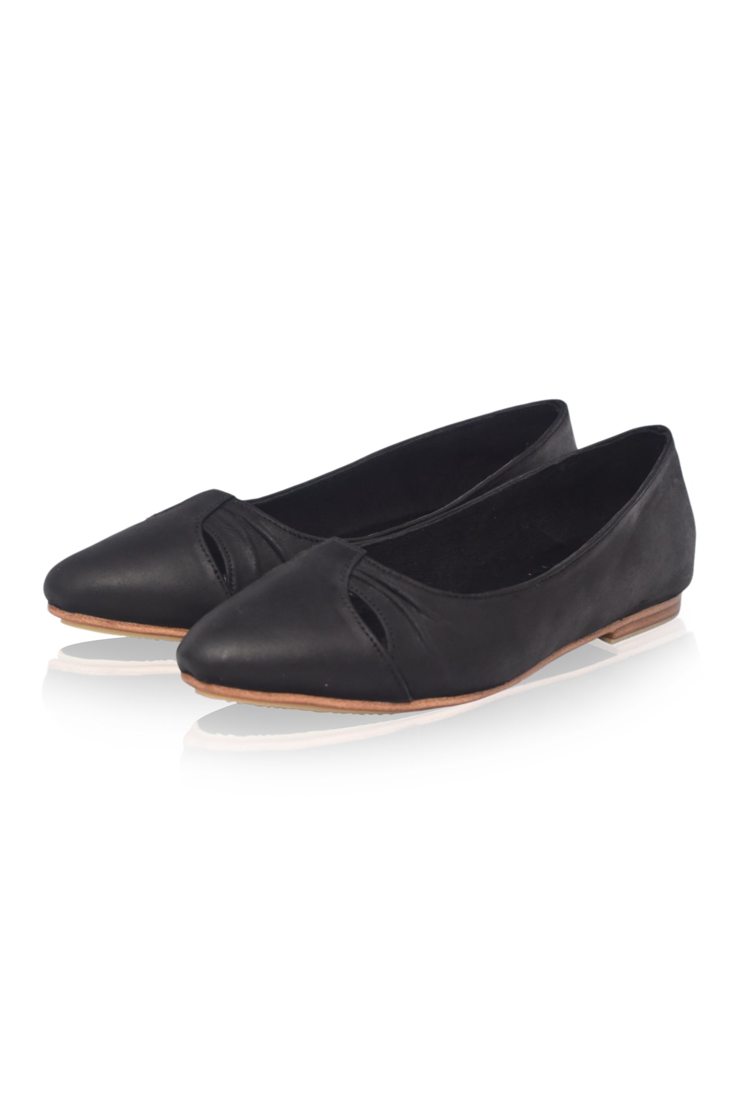 Siren Pointed Toe Leather Flats-2