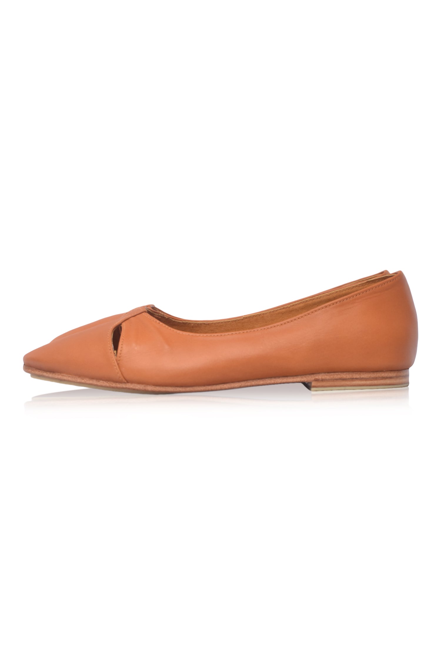 Siren Pointed Toe Leather Flats-6