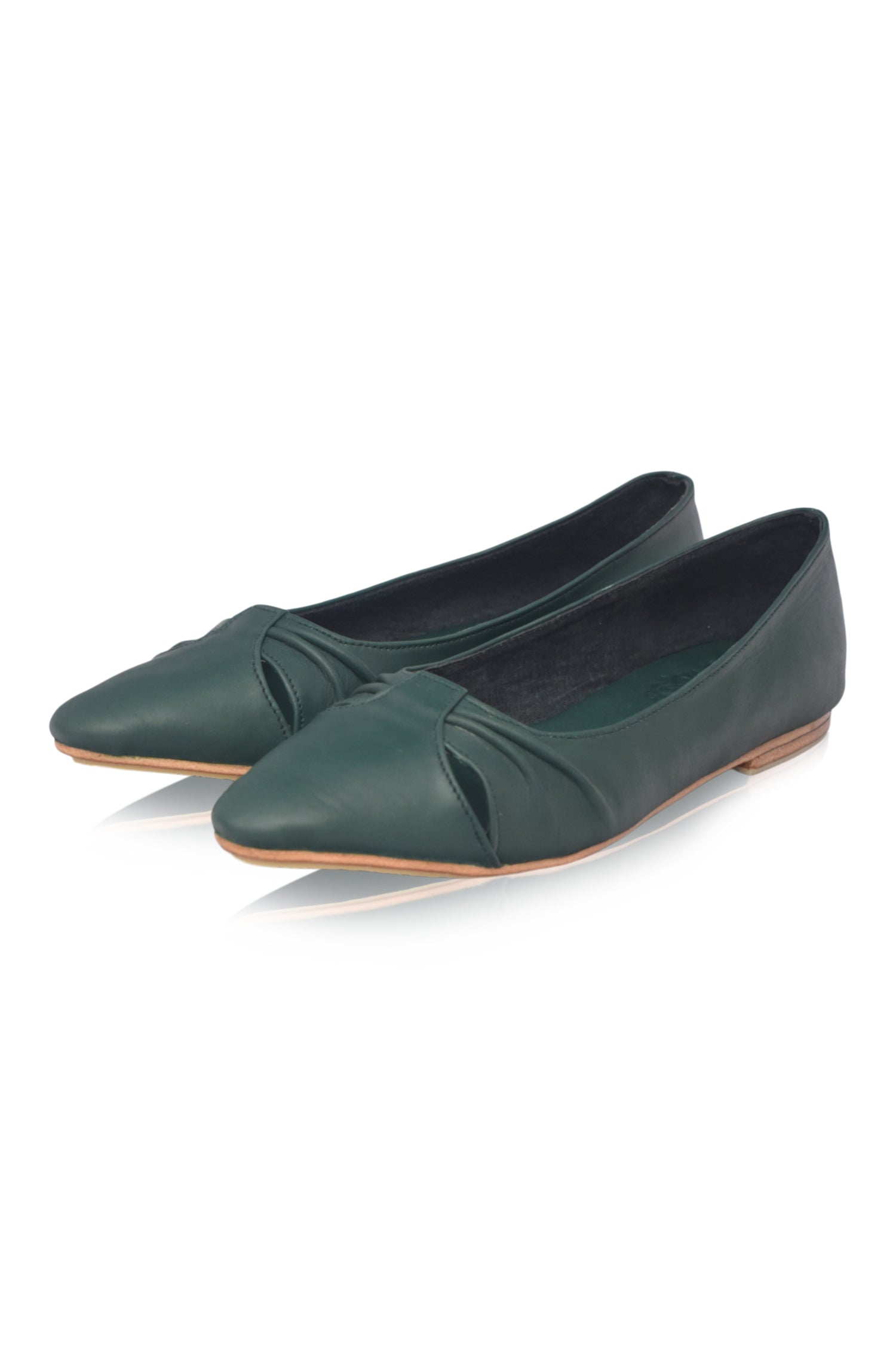 Siren Pointed Toe Leather Flats-2