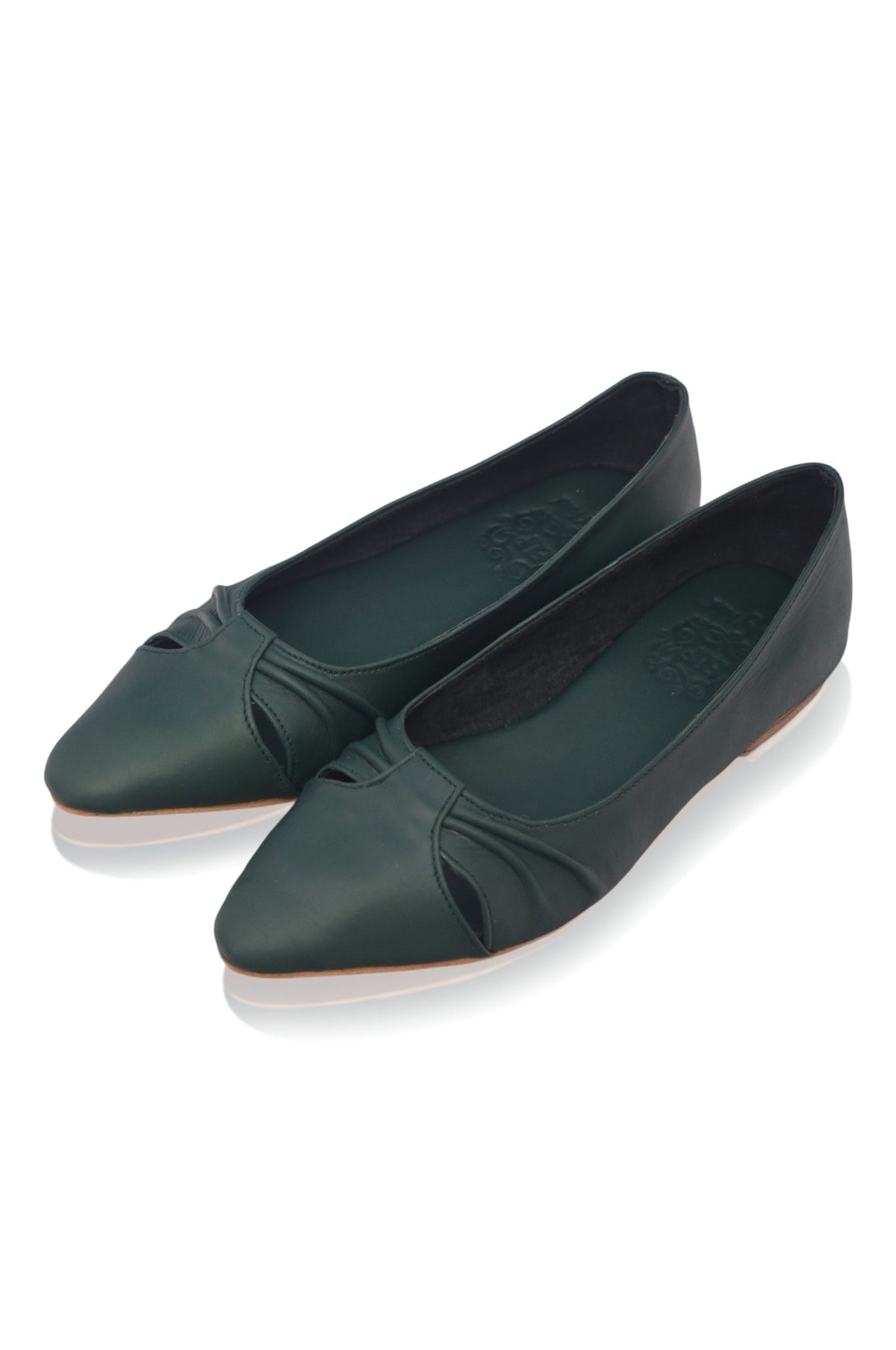 Siren Pointed Toe Leather Flats-3
