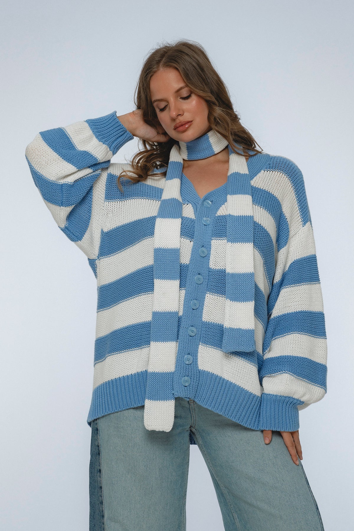 Soft Wind Oversized Button Down Cardigan-6