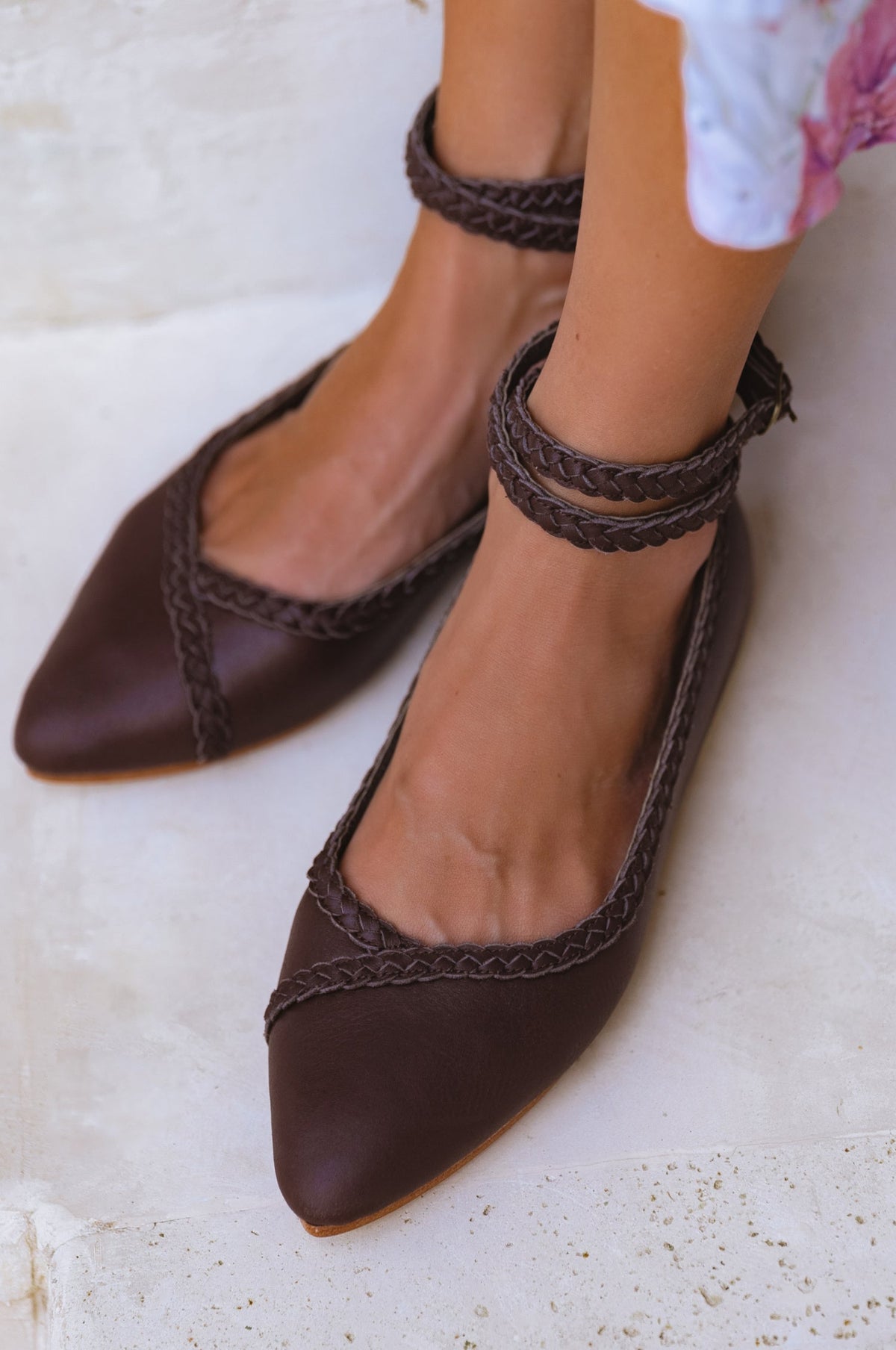 Soiree Braided Pointed Toe Flats-1