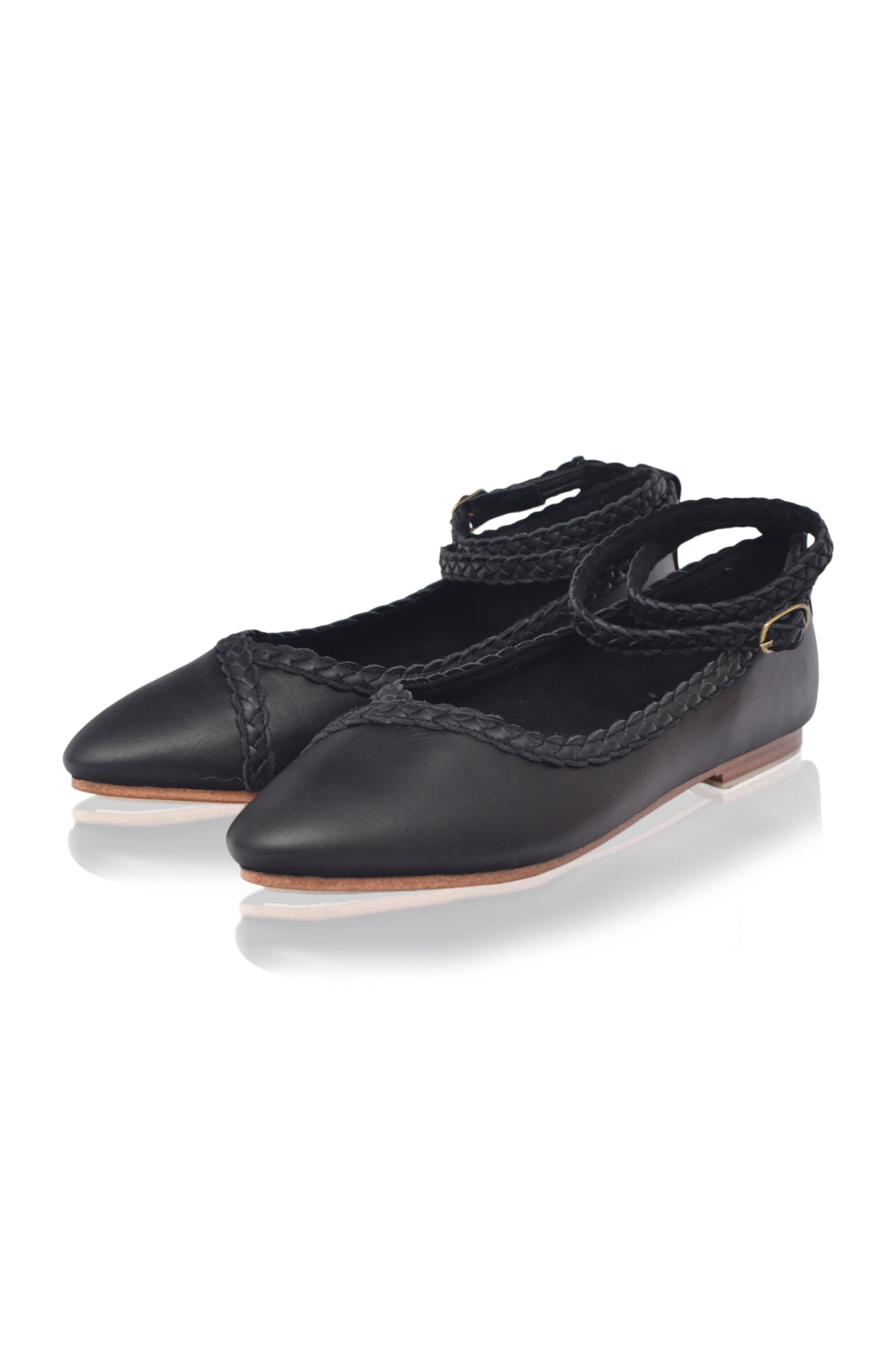 Soiree Braided Pointed Toe Flats-1